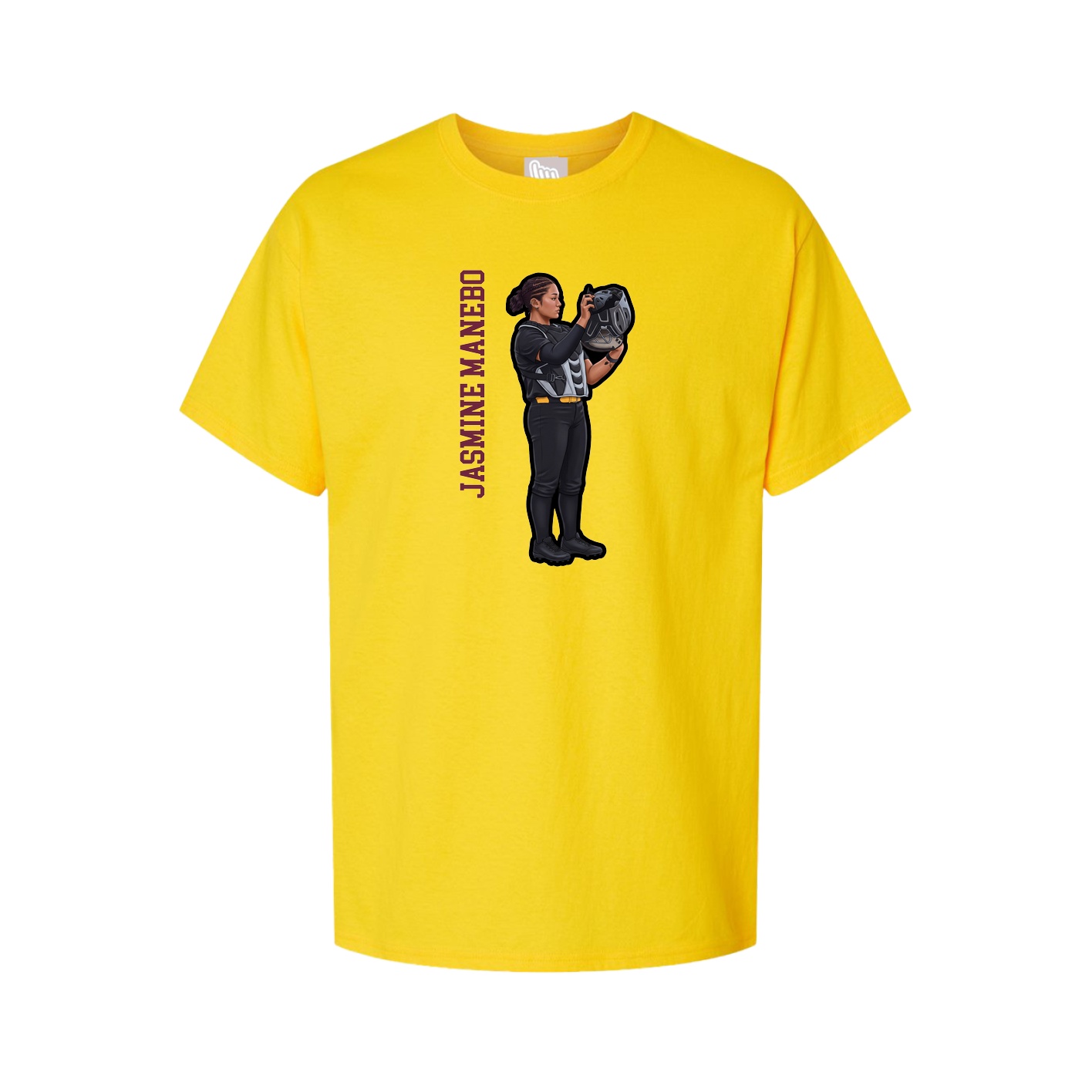 Youth Tee — Name Vertical in Gold
