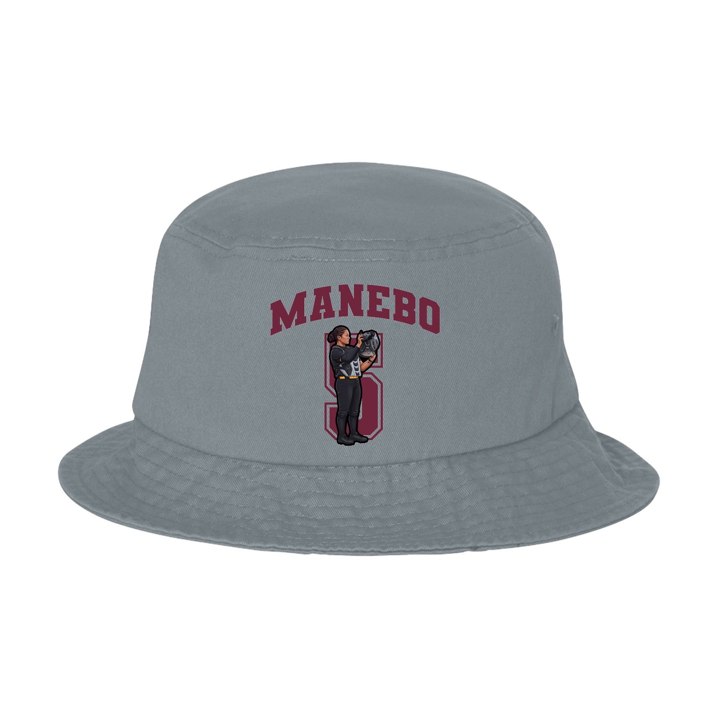 Bucket Cap — Number in Grey