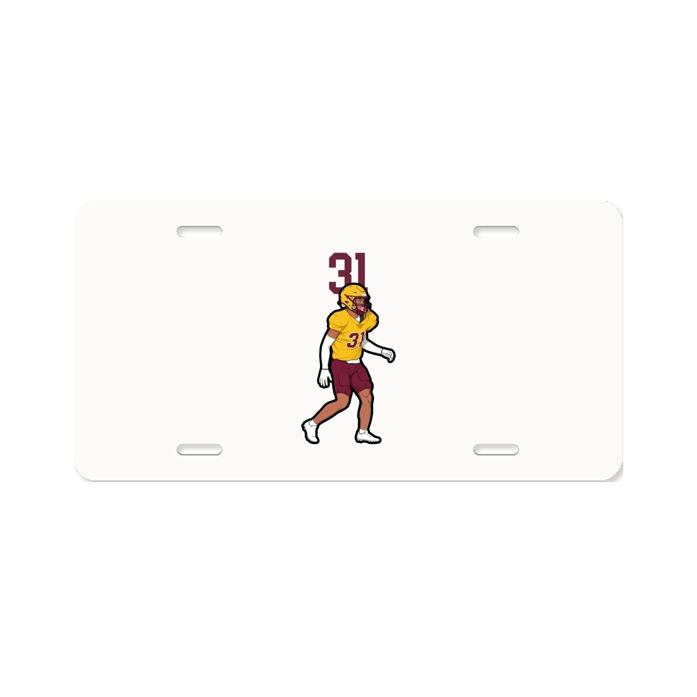 License Plate — Number Top in Classic