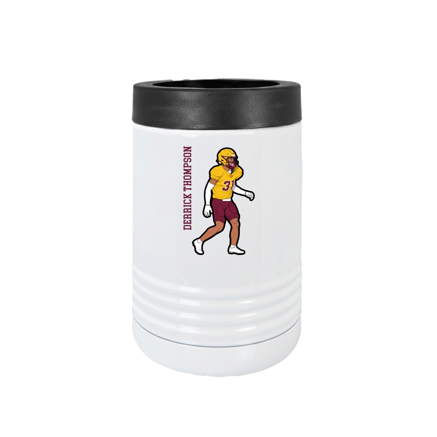 Beverage Holder — Name Vertical in White