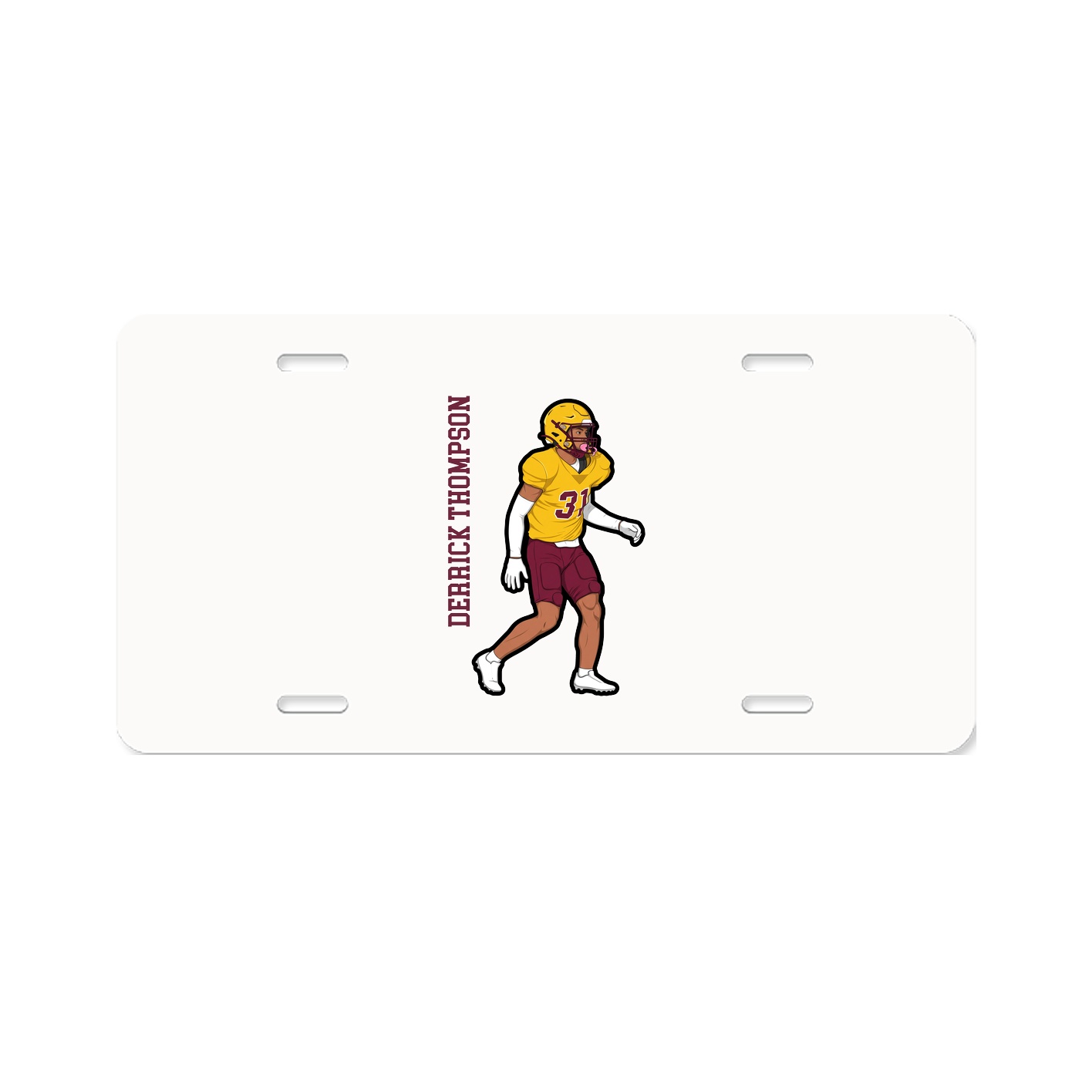 License Plate — Name Vertical in Classic
