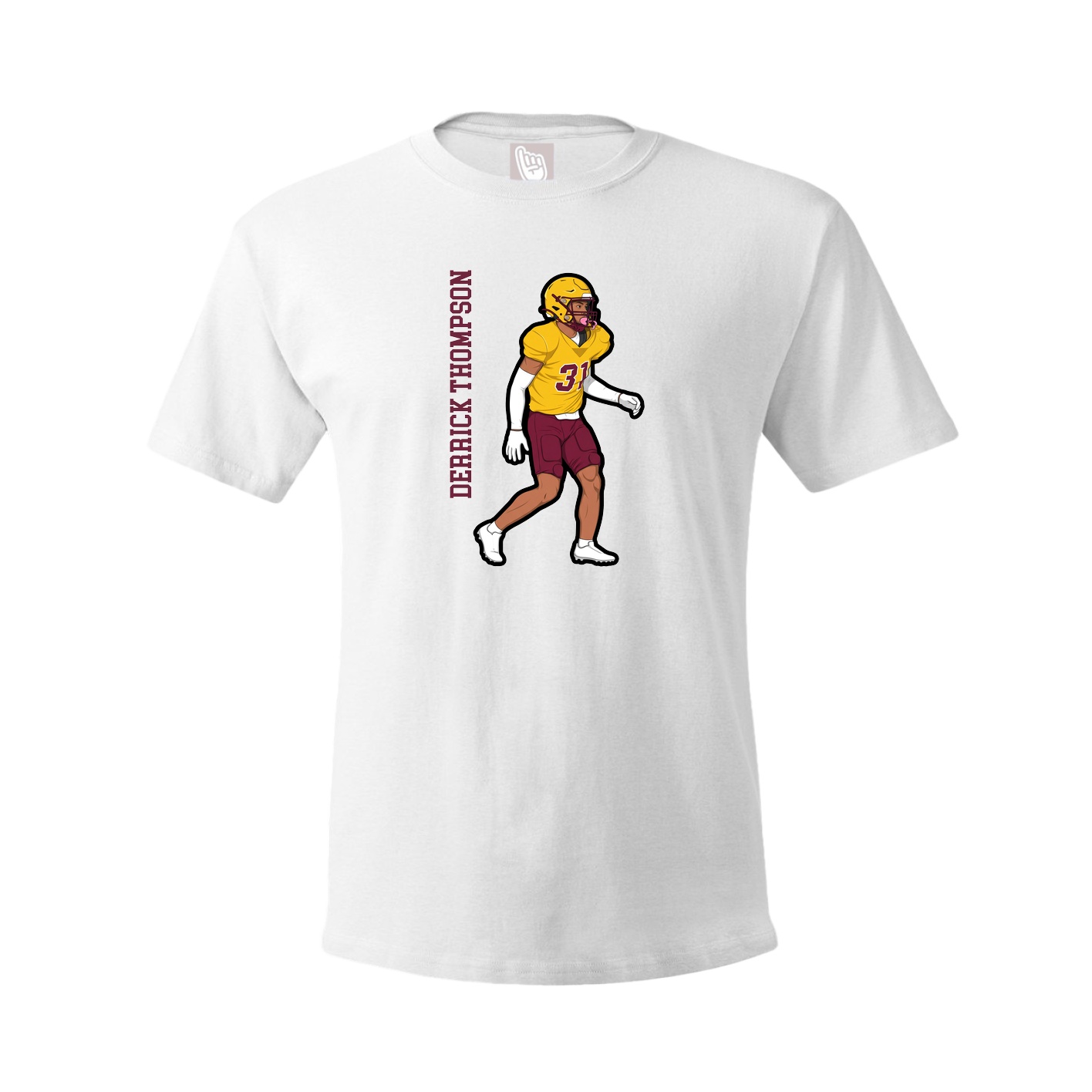 Tee — Name Vertical in White