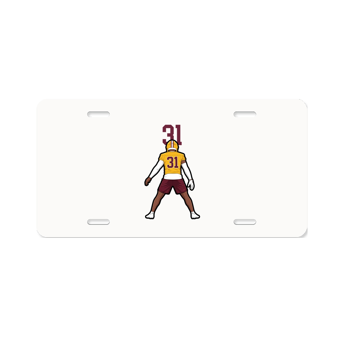 License Plate — Number Top in Classic