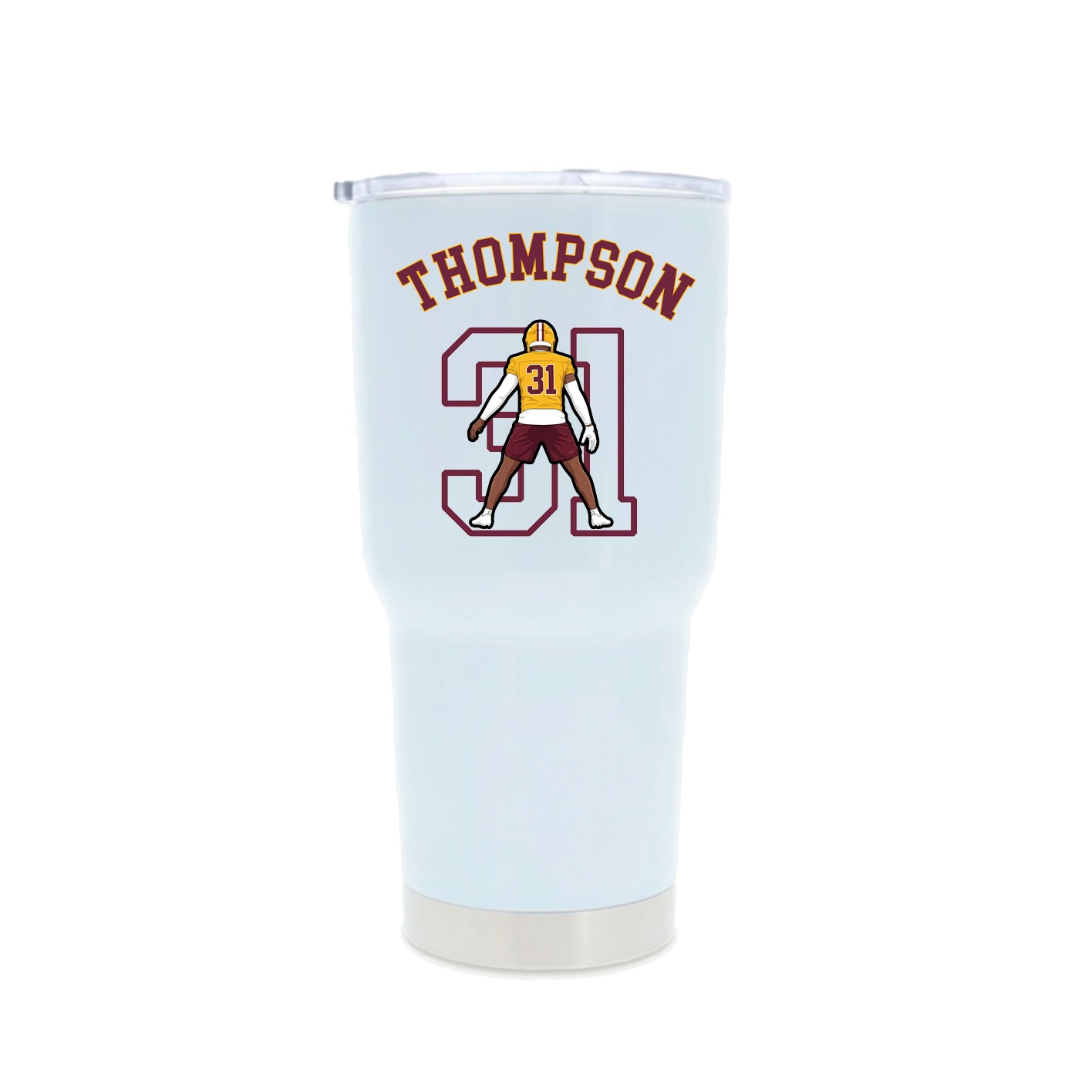 30oz Stainless Steel Tumbler — Shirsey Arch in White