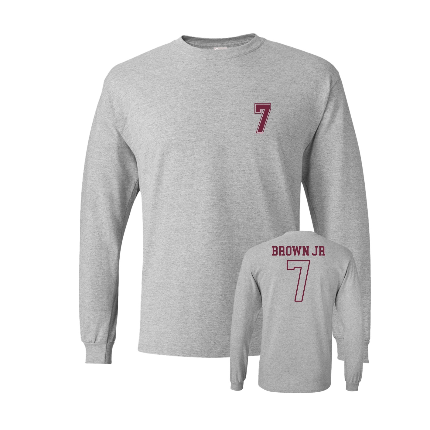 Long Sleeve Tee — Chest Back in Grey