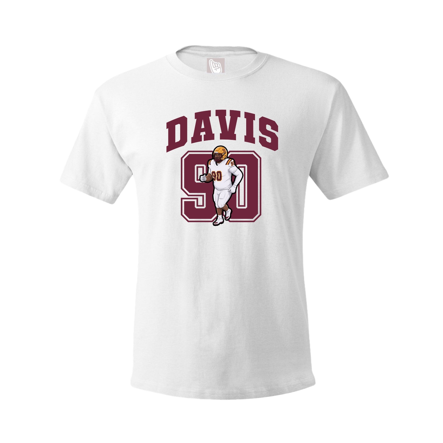 Youth Tee — Number in White