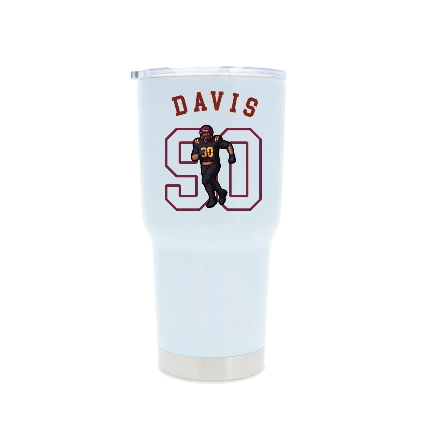 30oz Stainless Steel Tumbler — Shirsey Arch in White