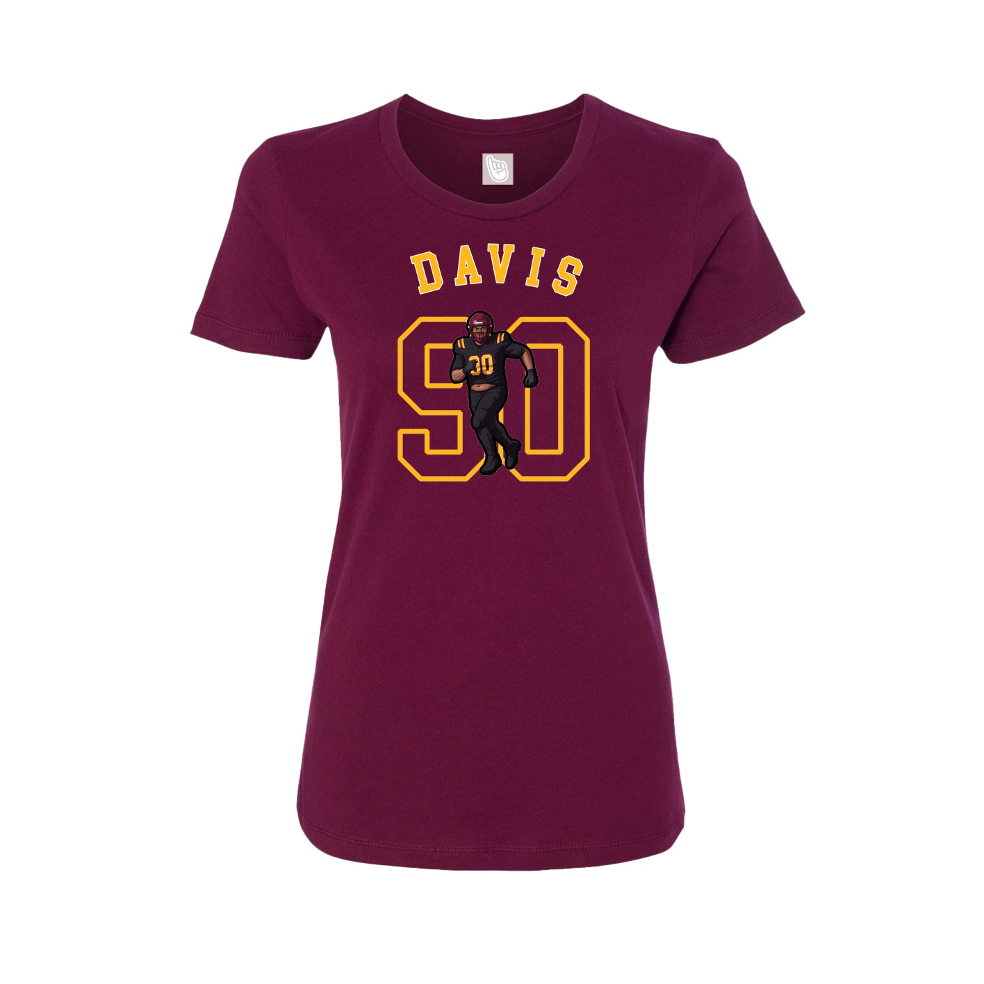 Fitted Women's Tee — Shirsey Arch in Maroon