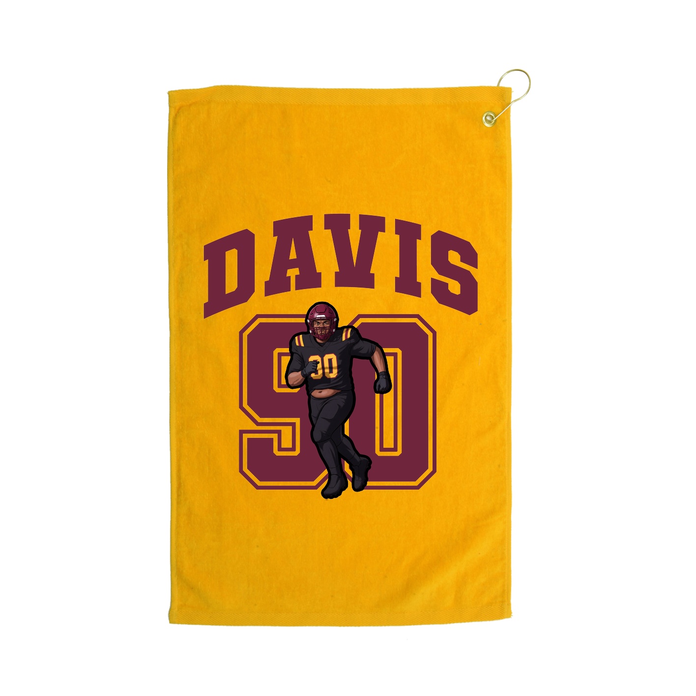Golf Towel — Number in Gold