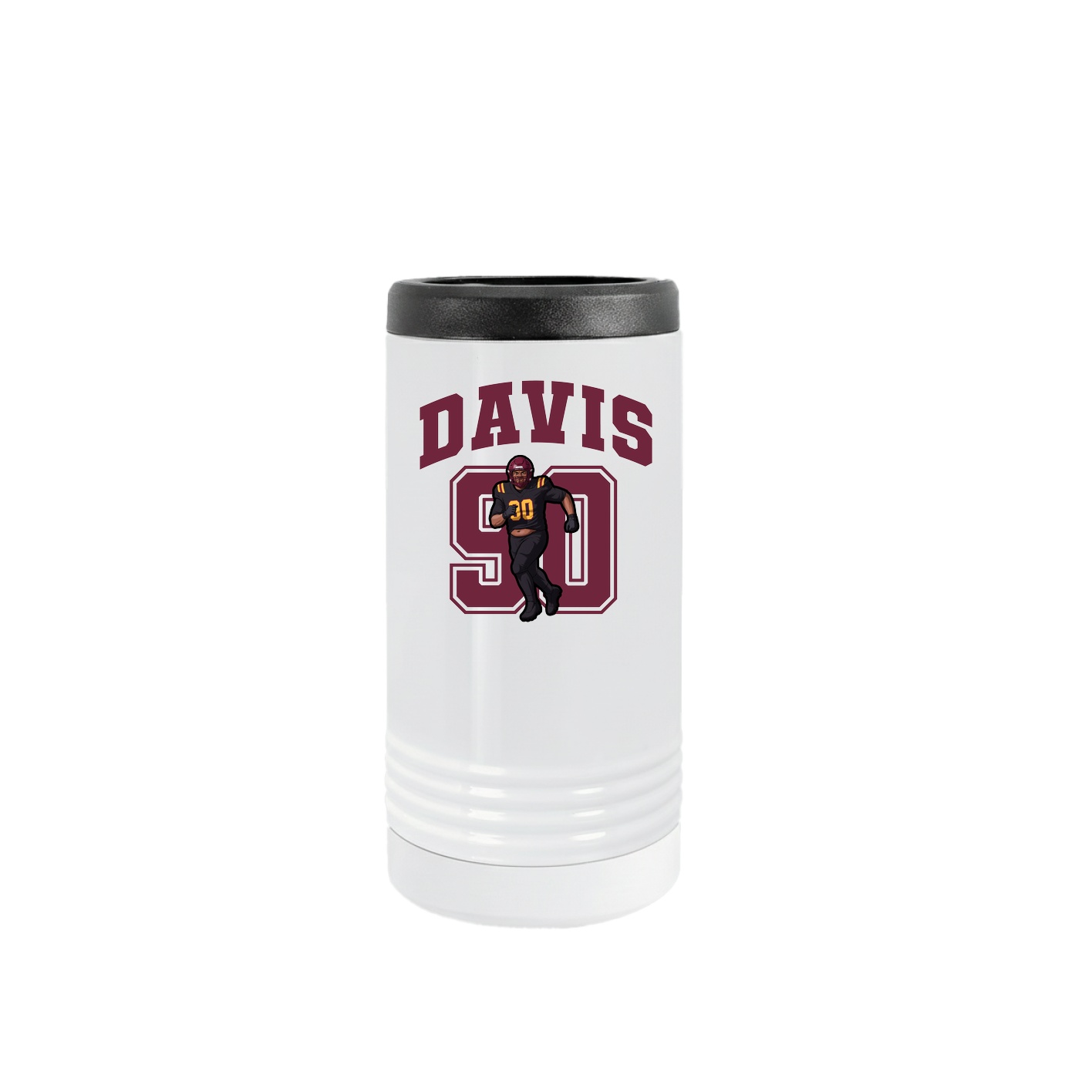 Slim Beverage Holder — Number in White