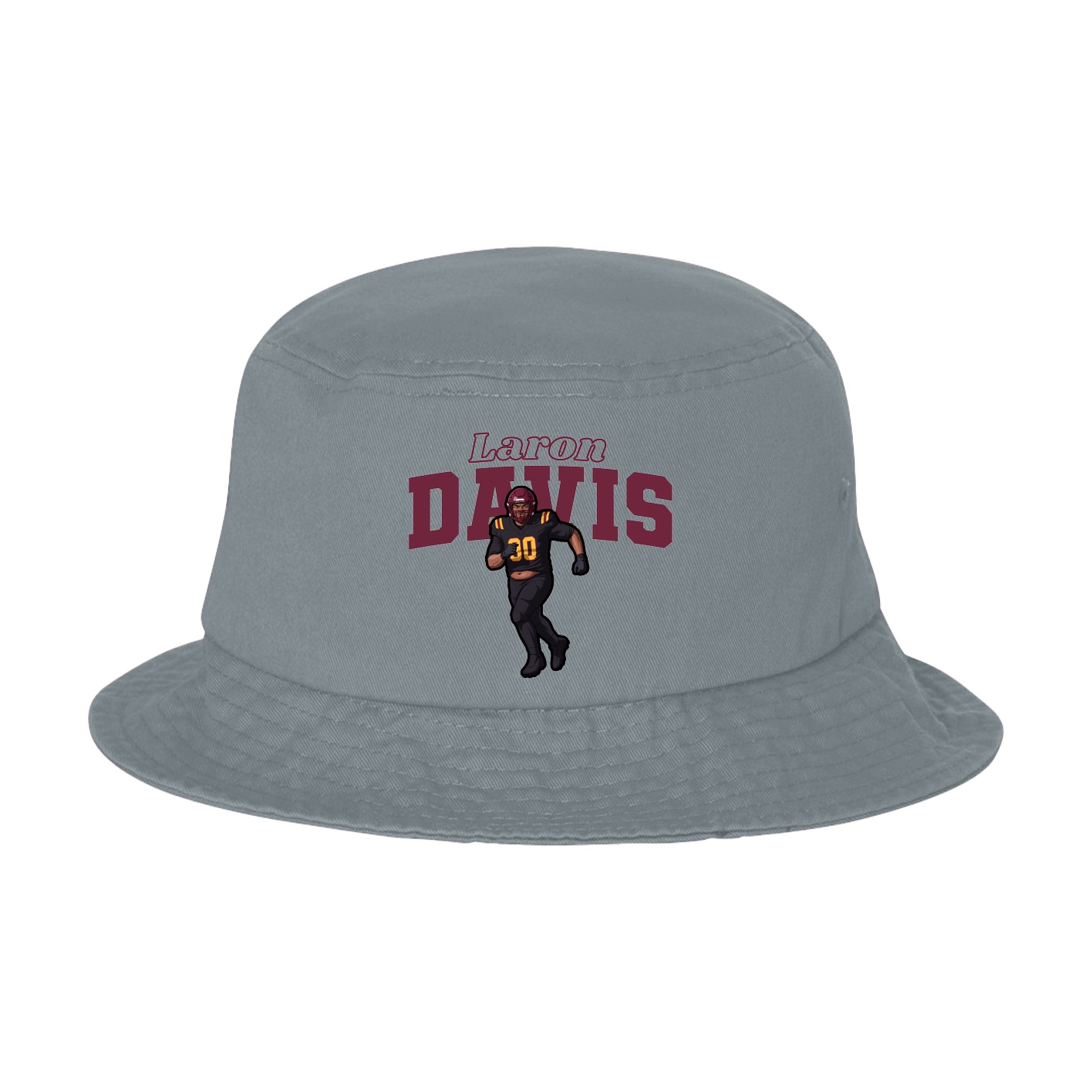 Bucket Cap — Name Arch in Grey