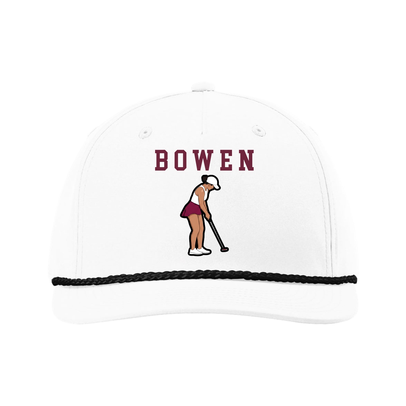 Five-Panel Classic Rope Cap — Shirsey in White