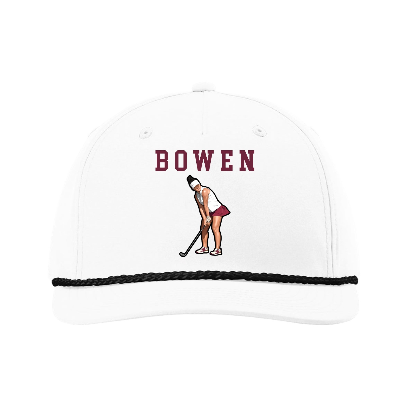 Five-Panel Classic Rope Cap — Shirsey in White
