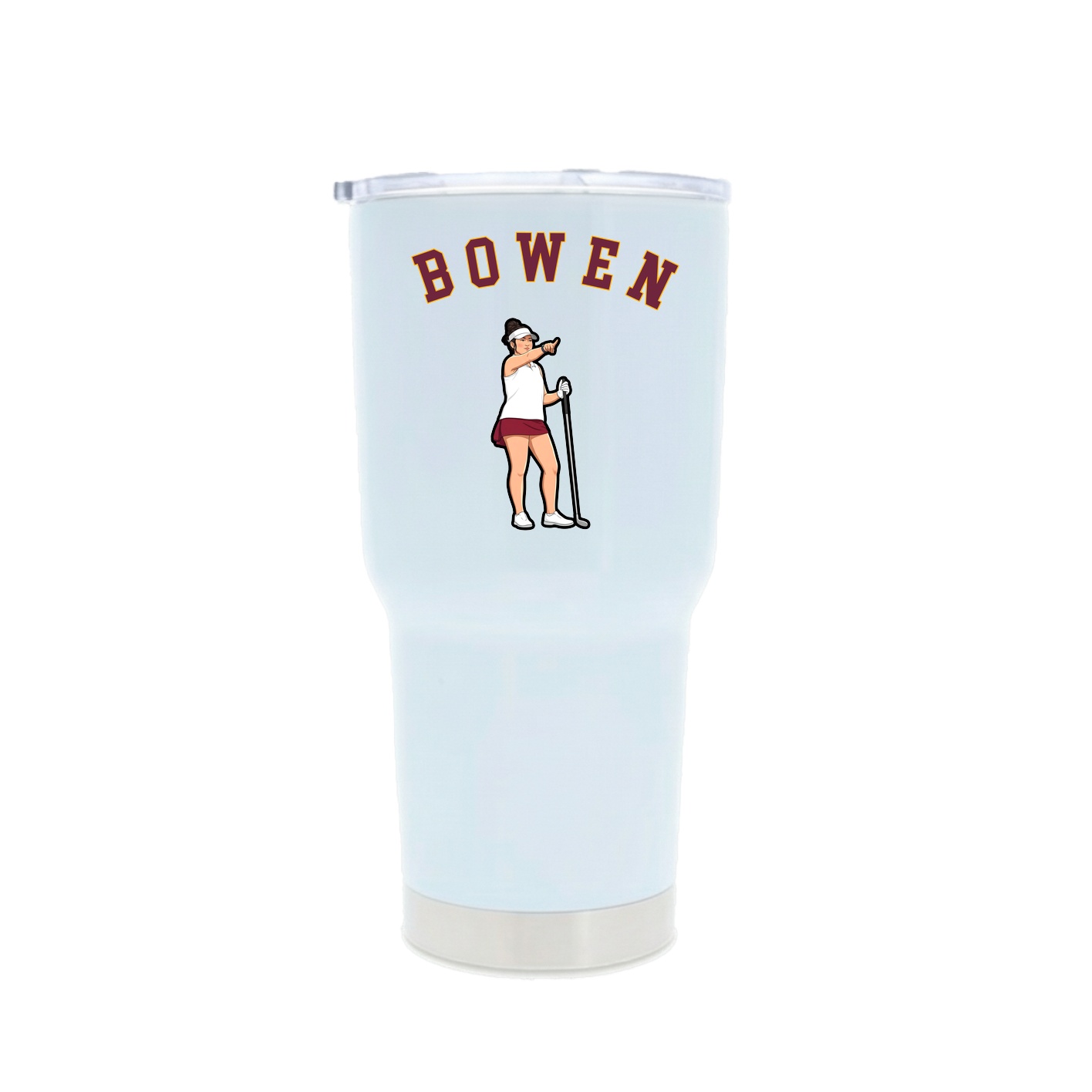 30oz Stainless Steel Tumbler — Shirsey Arch in White