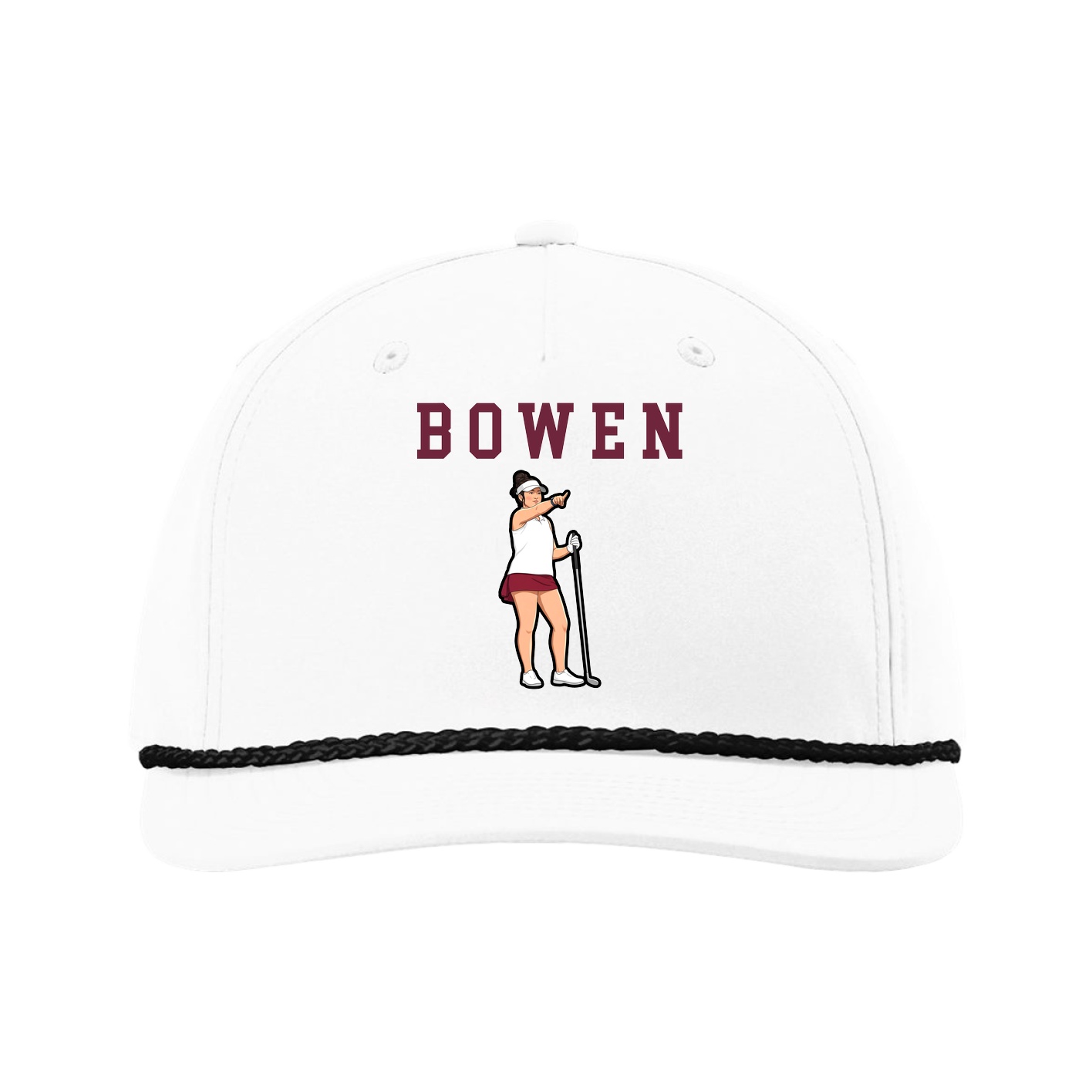 Five-Panel Classic Rope Cap — Shirsey in White