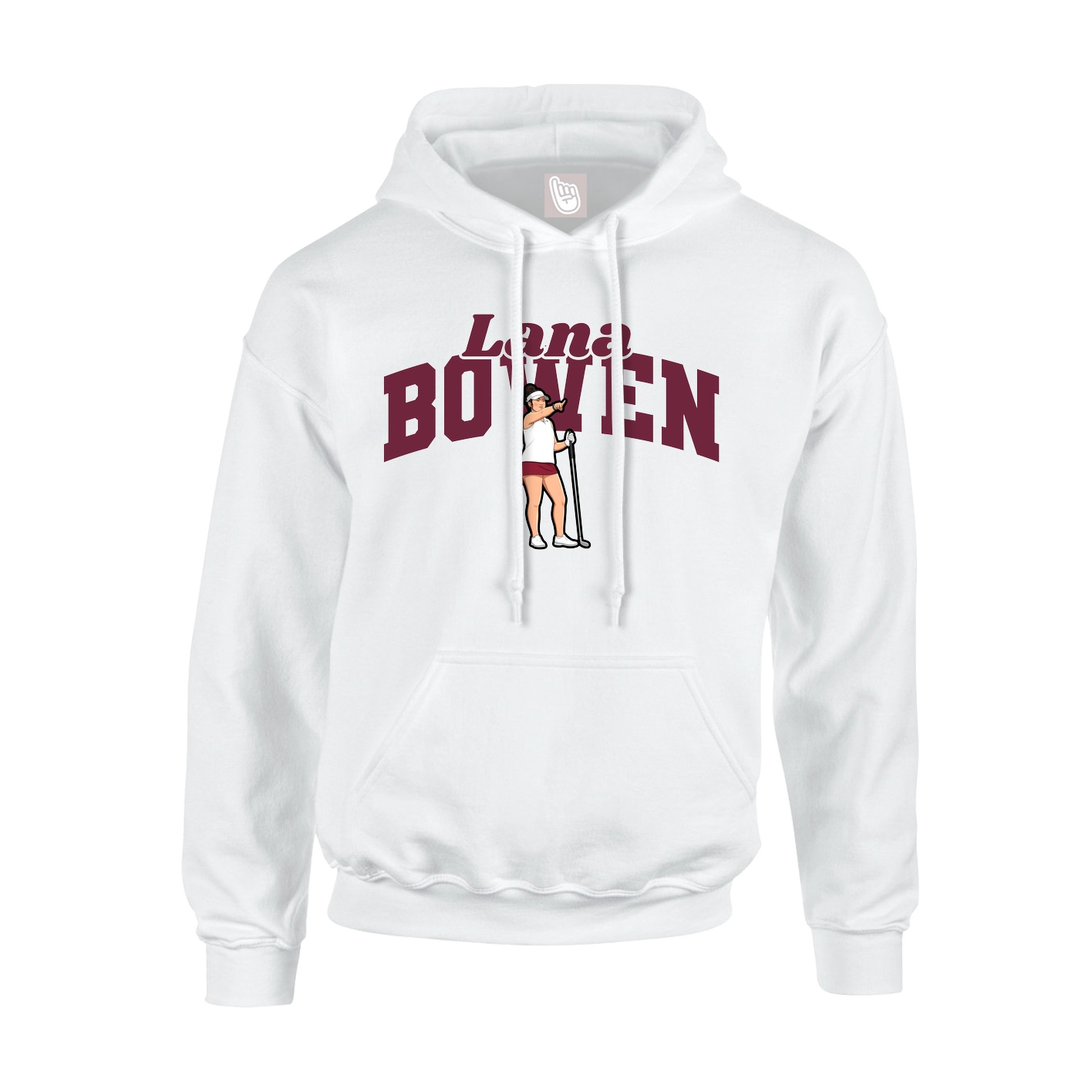 Youth Hoodie — Signature Arch in White