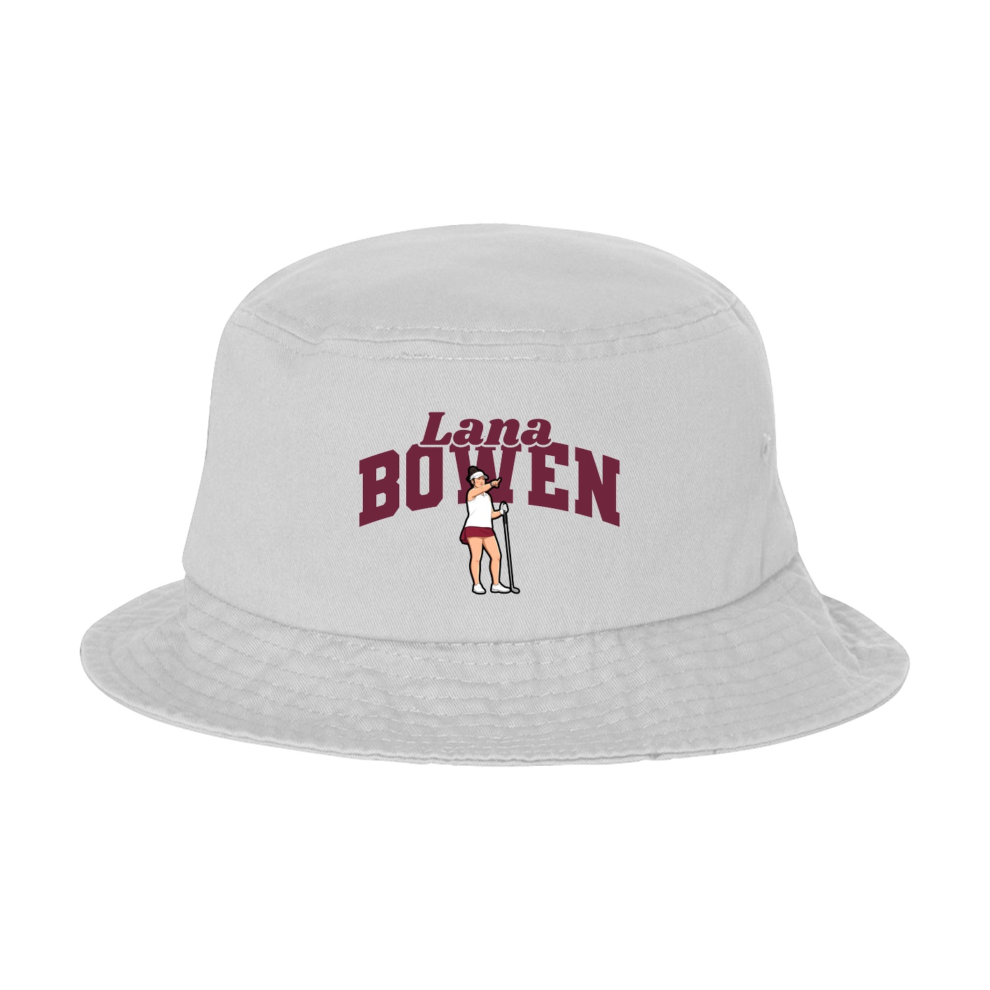 Bucket Cap — Signature Arch in White