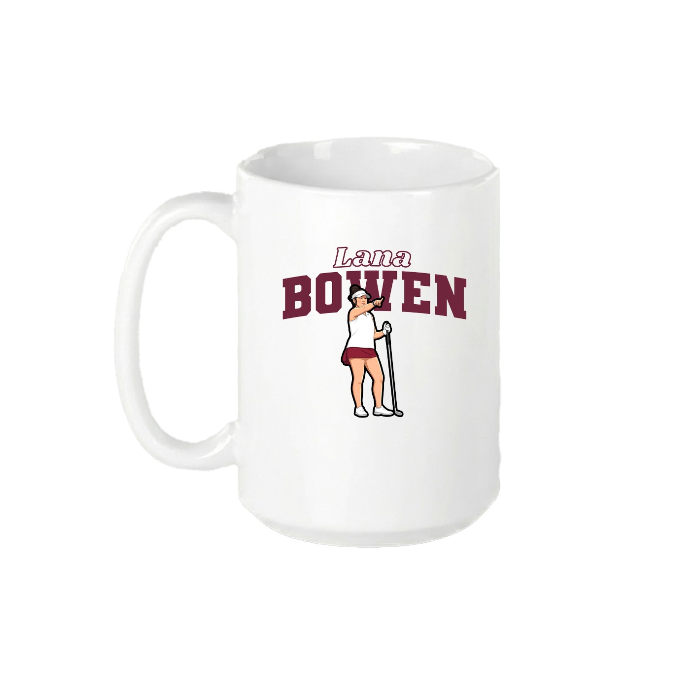 15oz Coffee Mug — Name Arch in White