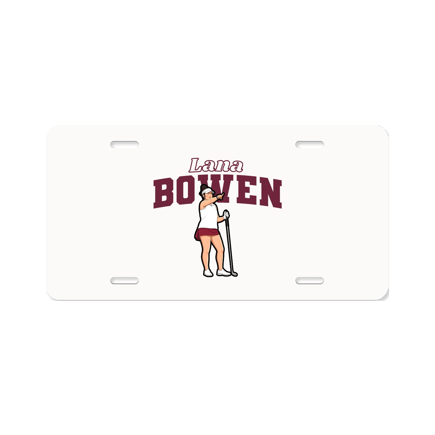 License Plate — Name Arch in Classic