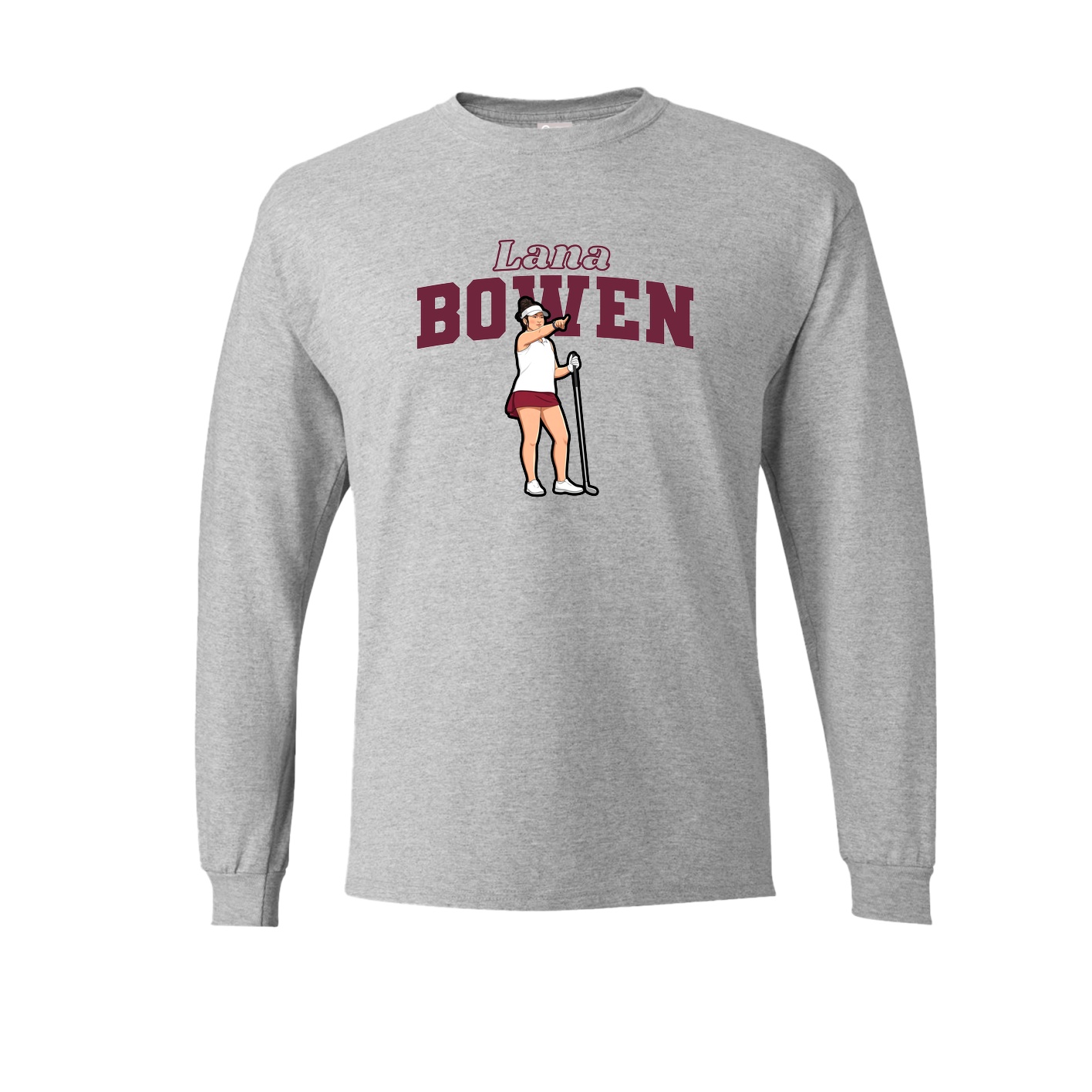 Long Sleeve Tee — Name Arch in Grey