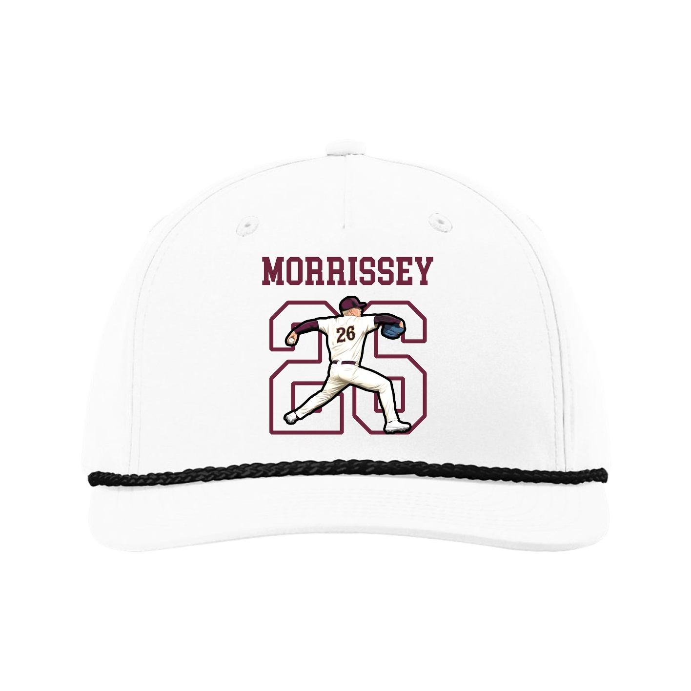 Five-Panel Classic Rope Cap — Shirsey in White