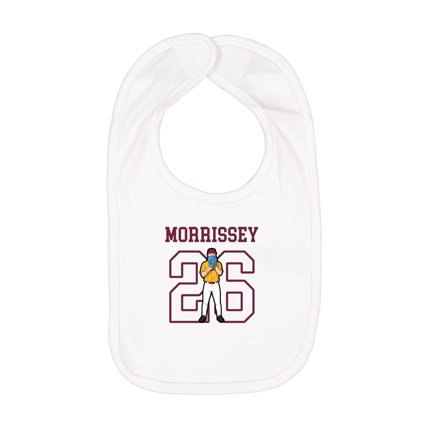 Infant Bib — Shirsey in White