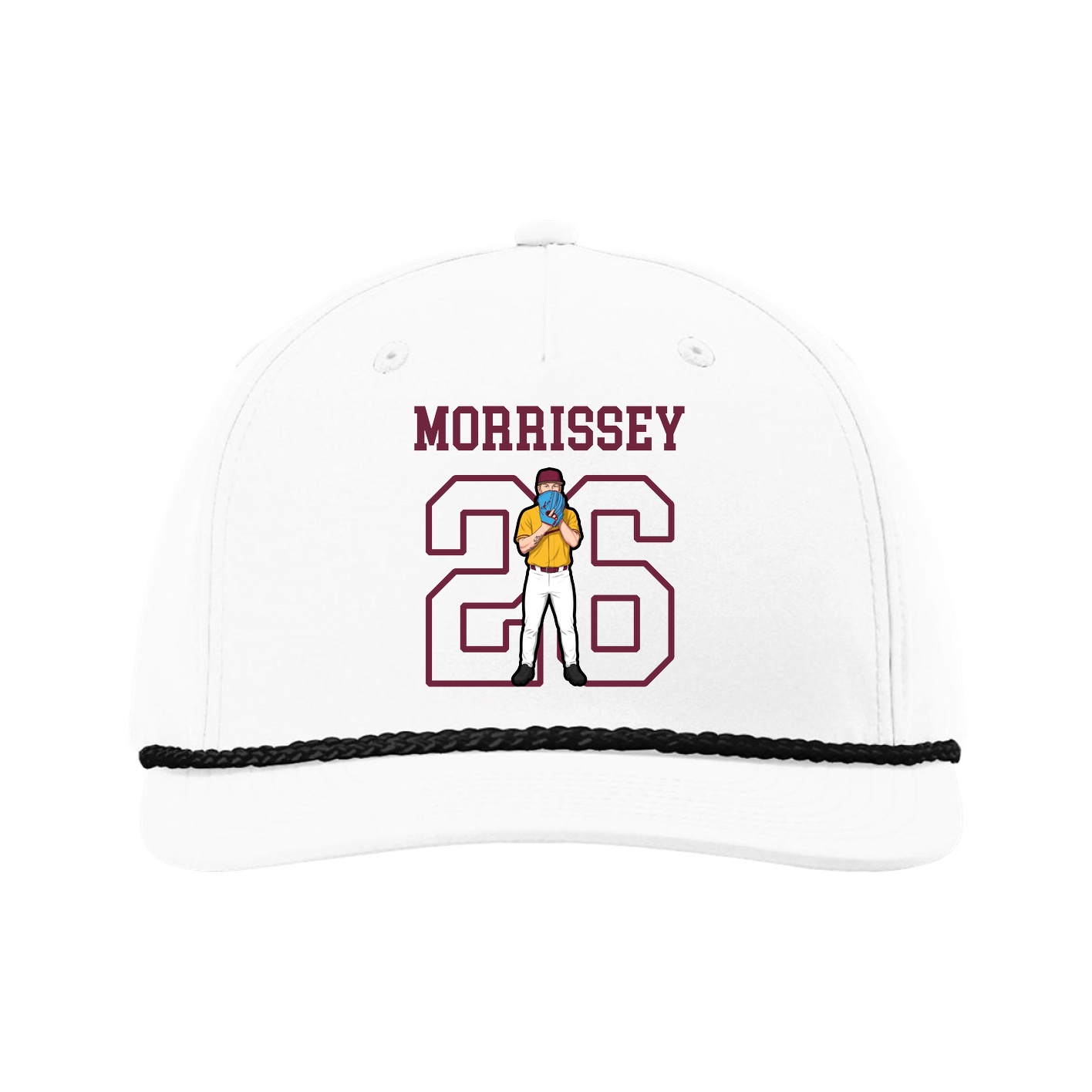 Five-Panel Classic Rope Cap — Shirsey in White