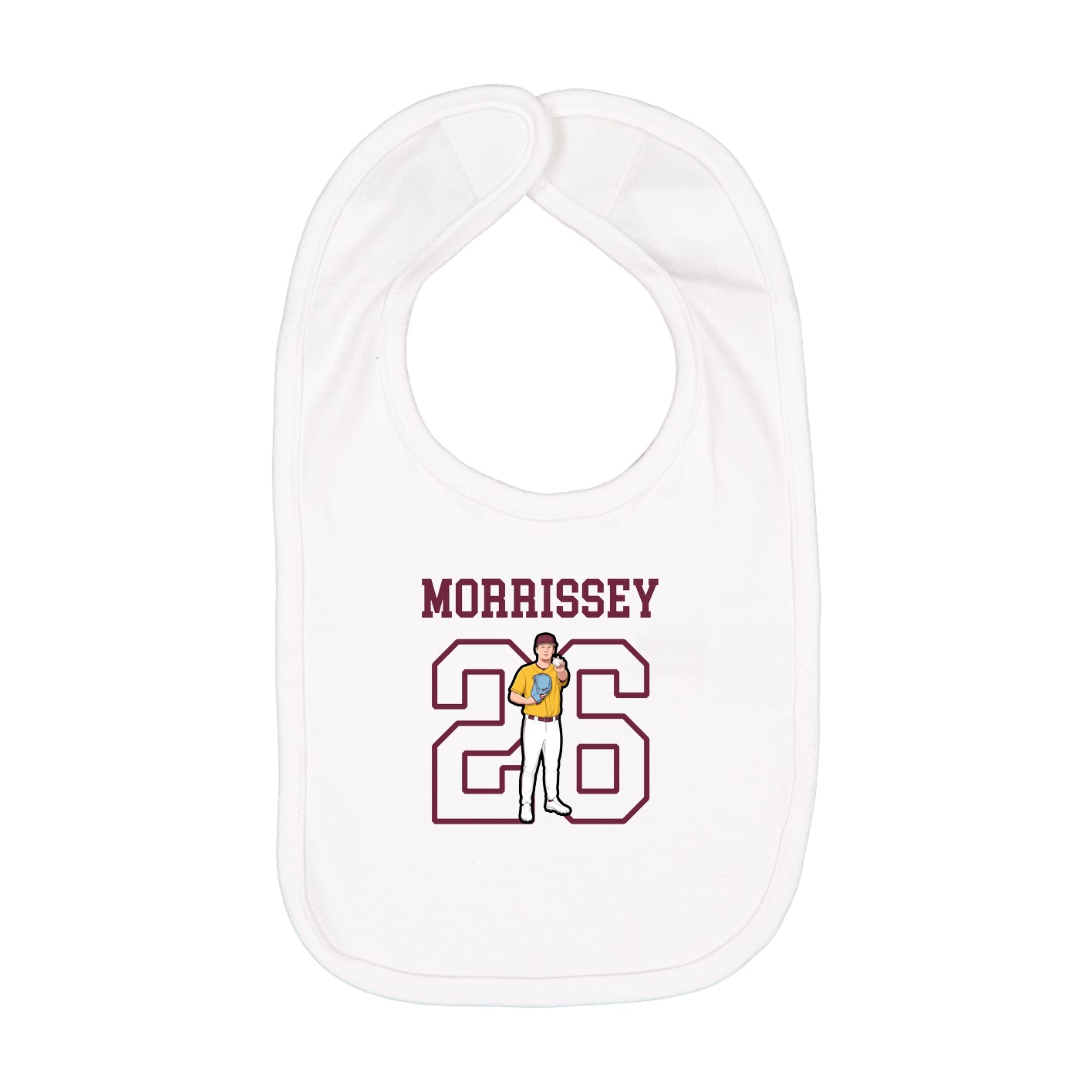 Infant Bib — Shirsey in White