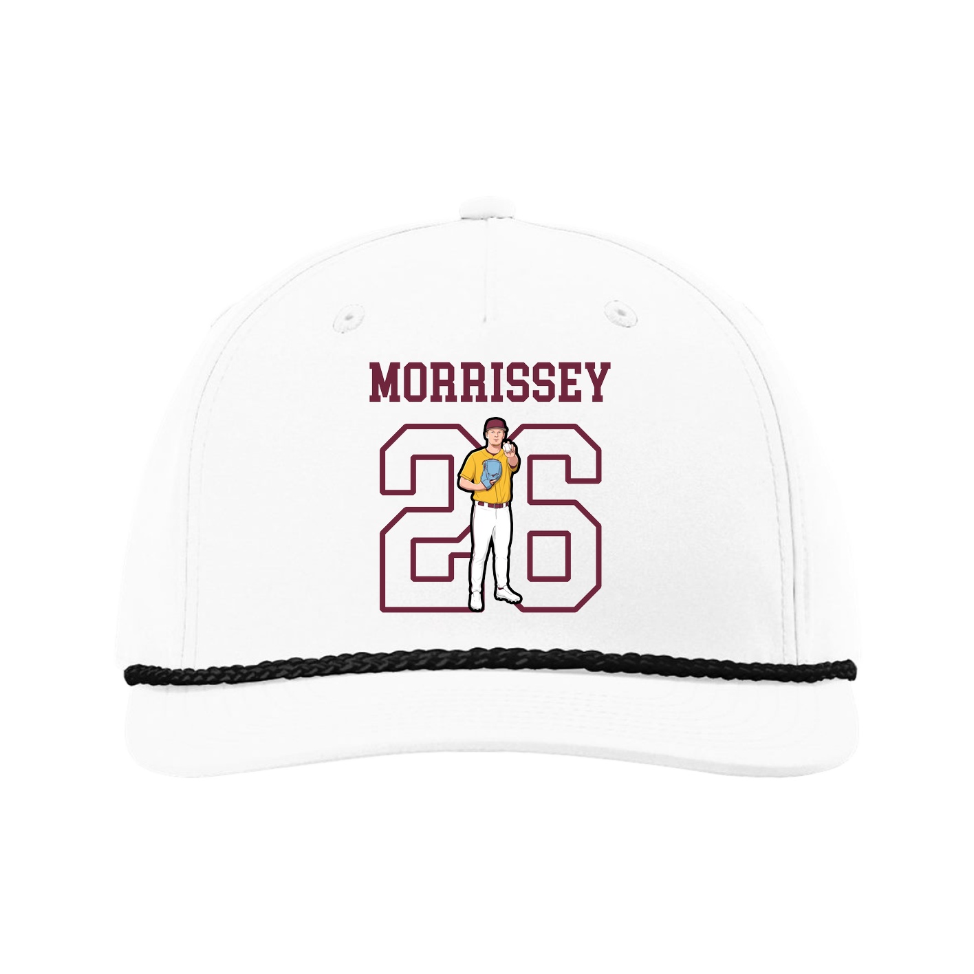 Five-Panel Classic Rope Cap — Shirsey in White
