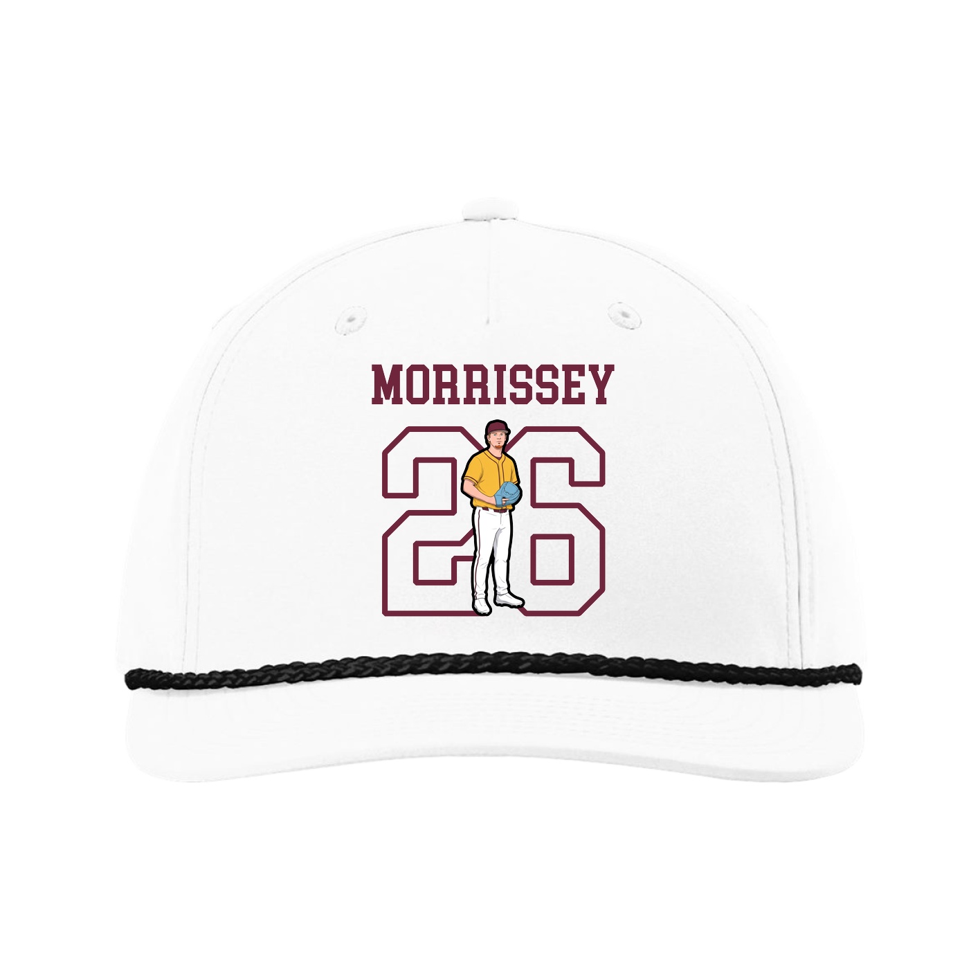 Five-Panel Classic Rope Cap — Shirsey in White