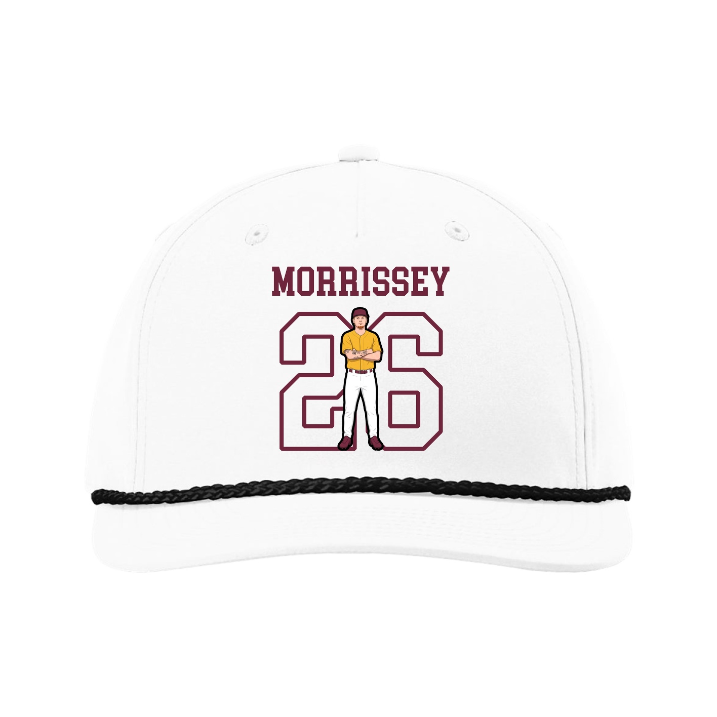Five-Panel Classic Rope Cap — Shirsey in White
