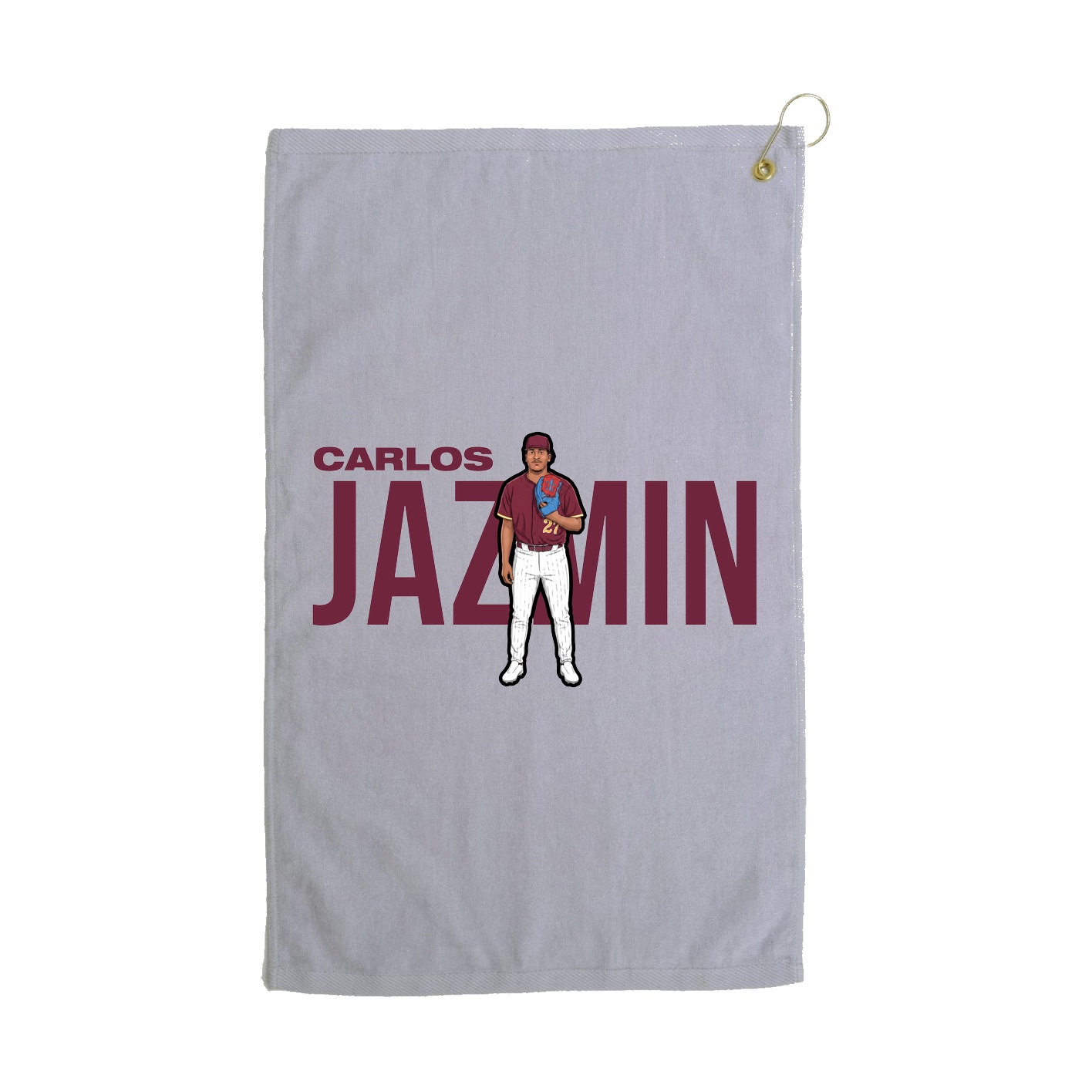 Golf Towel — Player Name in Grey