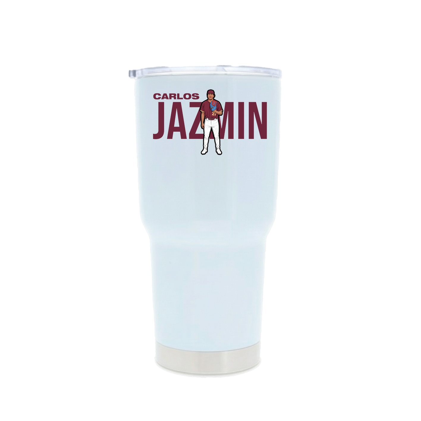 30oz Stainless Steel Tumbler — Player Name in White