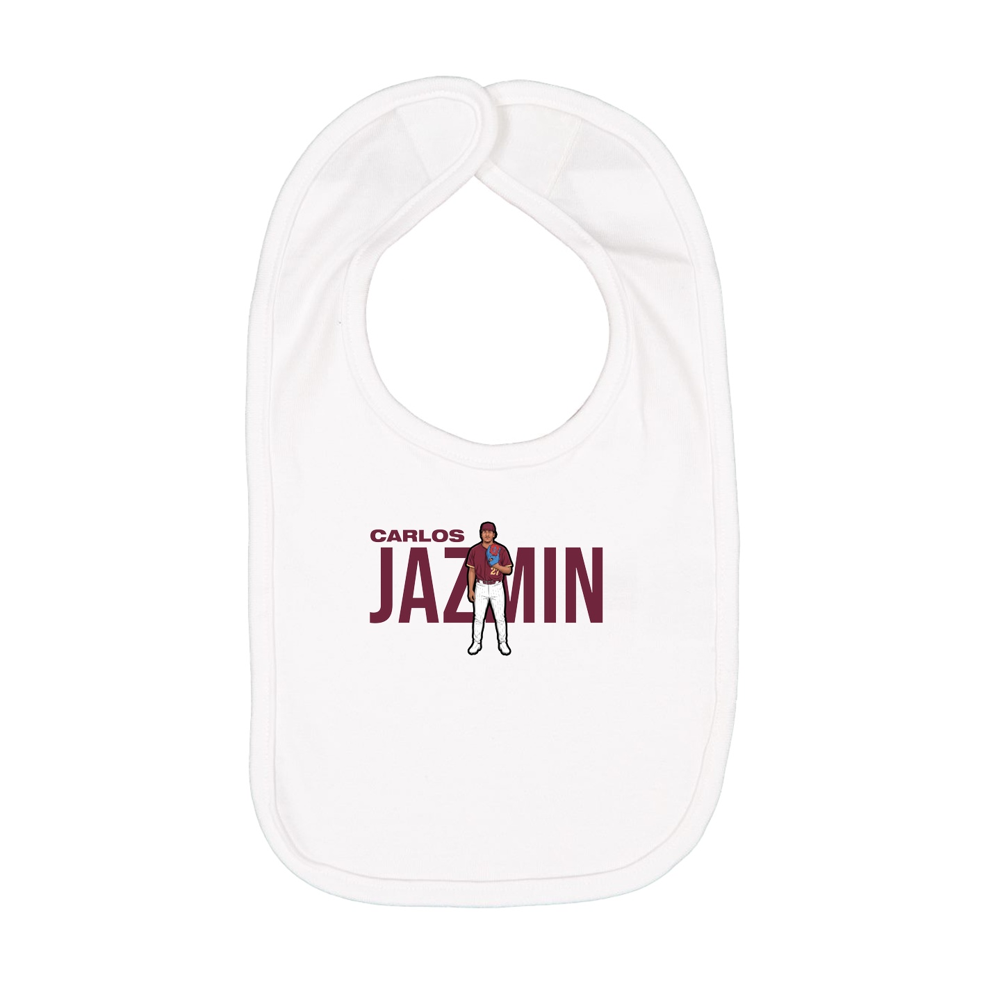 Infant Bib — Player Name in White
