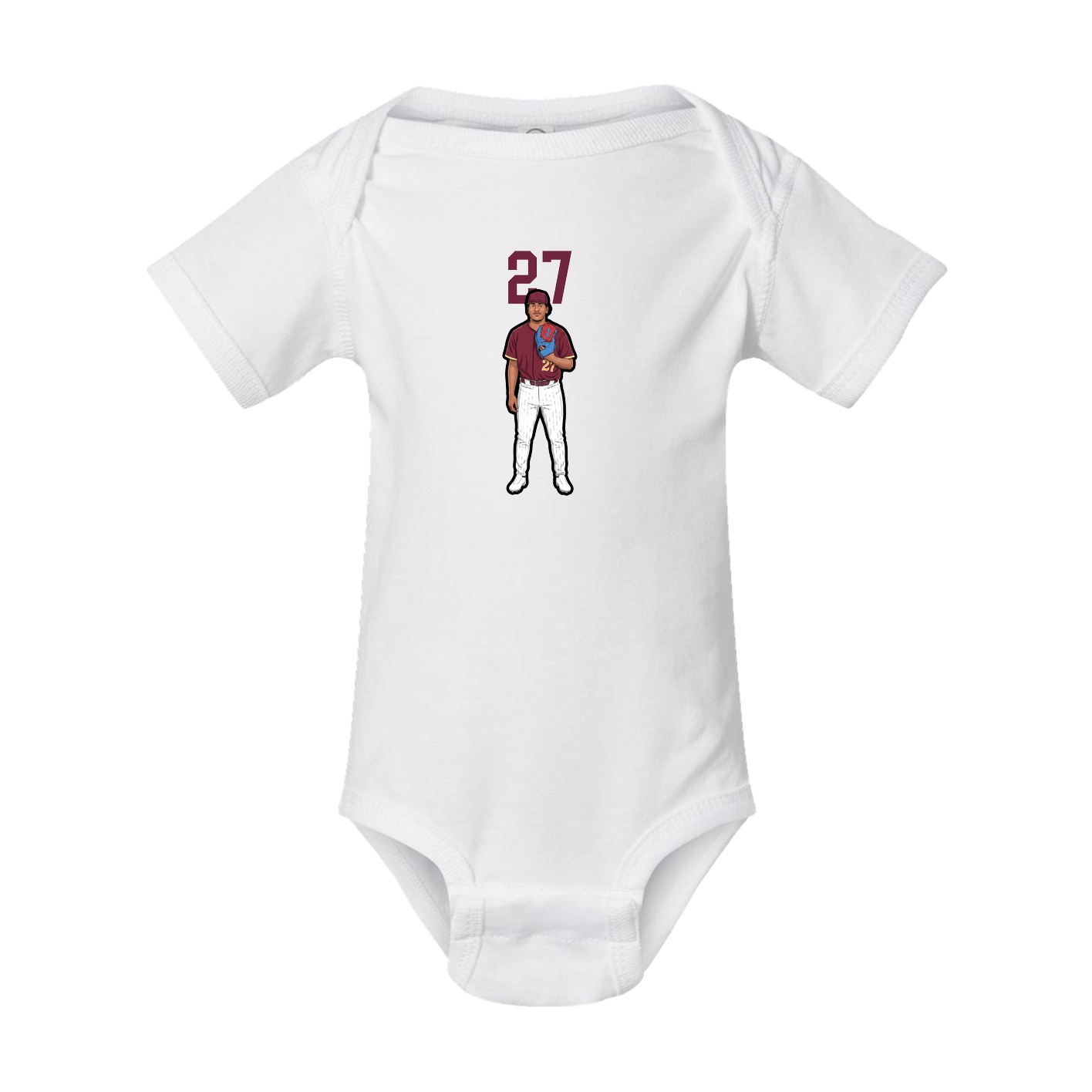 Baby Onesie — Number Top in White