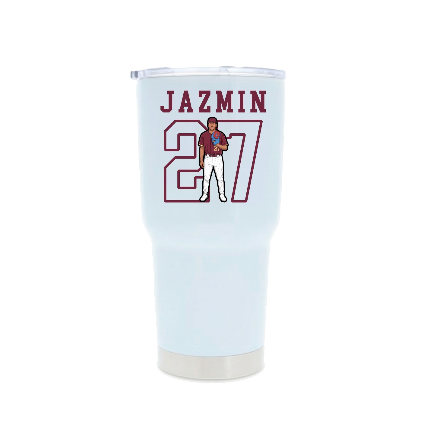 30oz Stainless Steel Tumbler — Shirsey in White