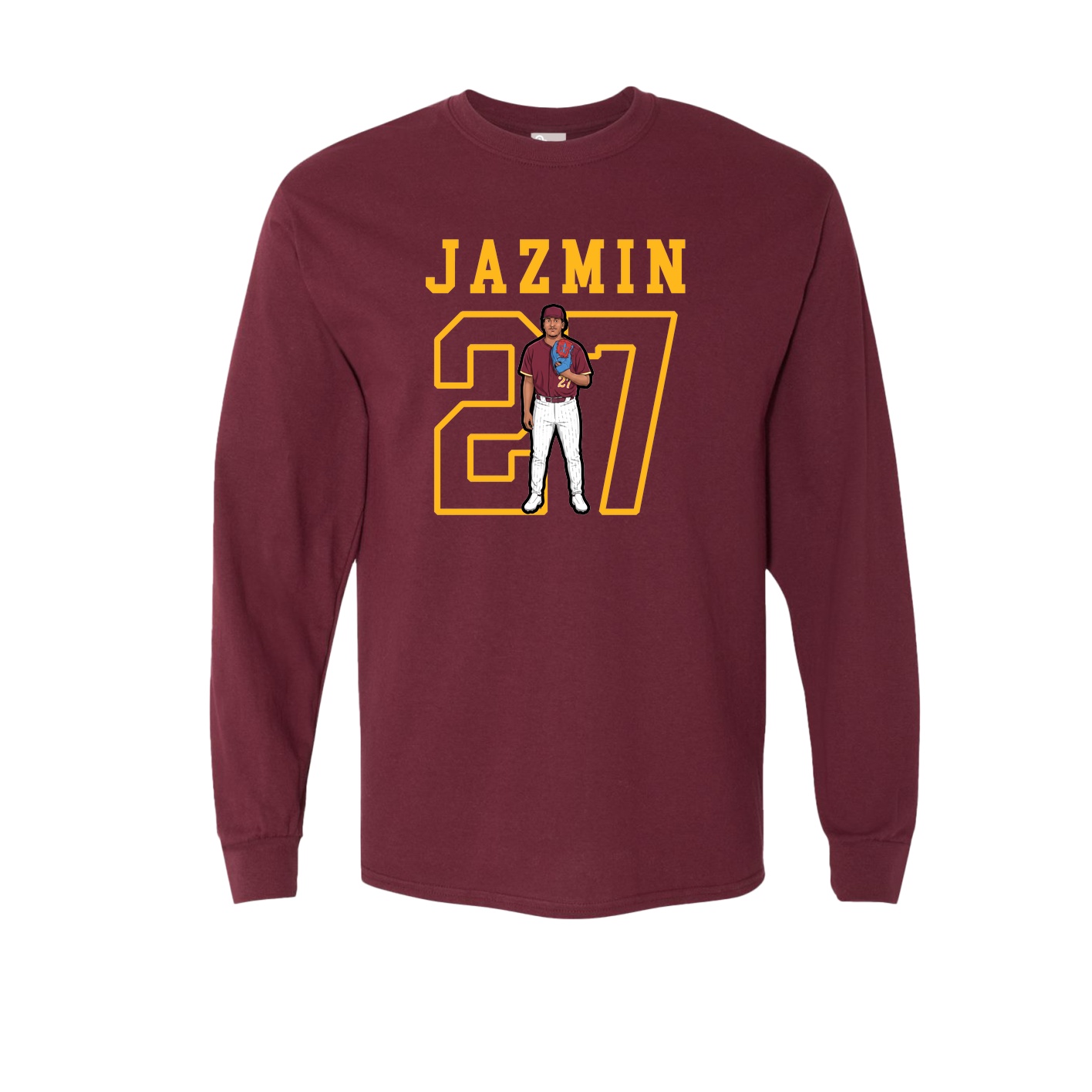 Long Sleeve Tee — Shirsey in Maroon