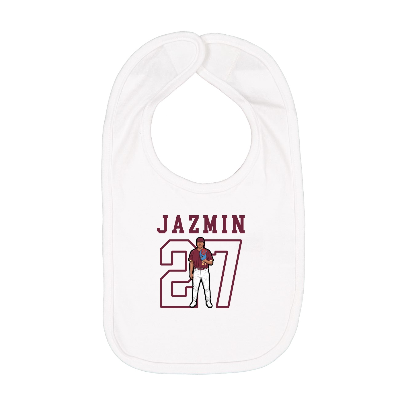 Infant Bib — Shirsey in White