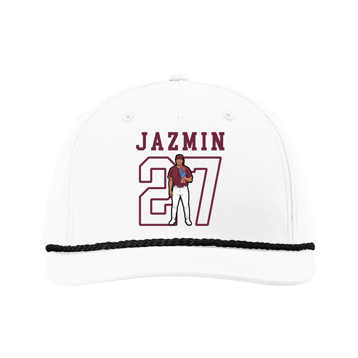 Five-Panel Classic Rope Cap — Shirsey in White
