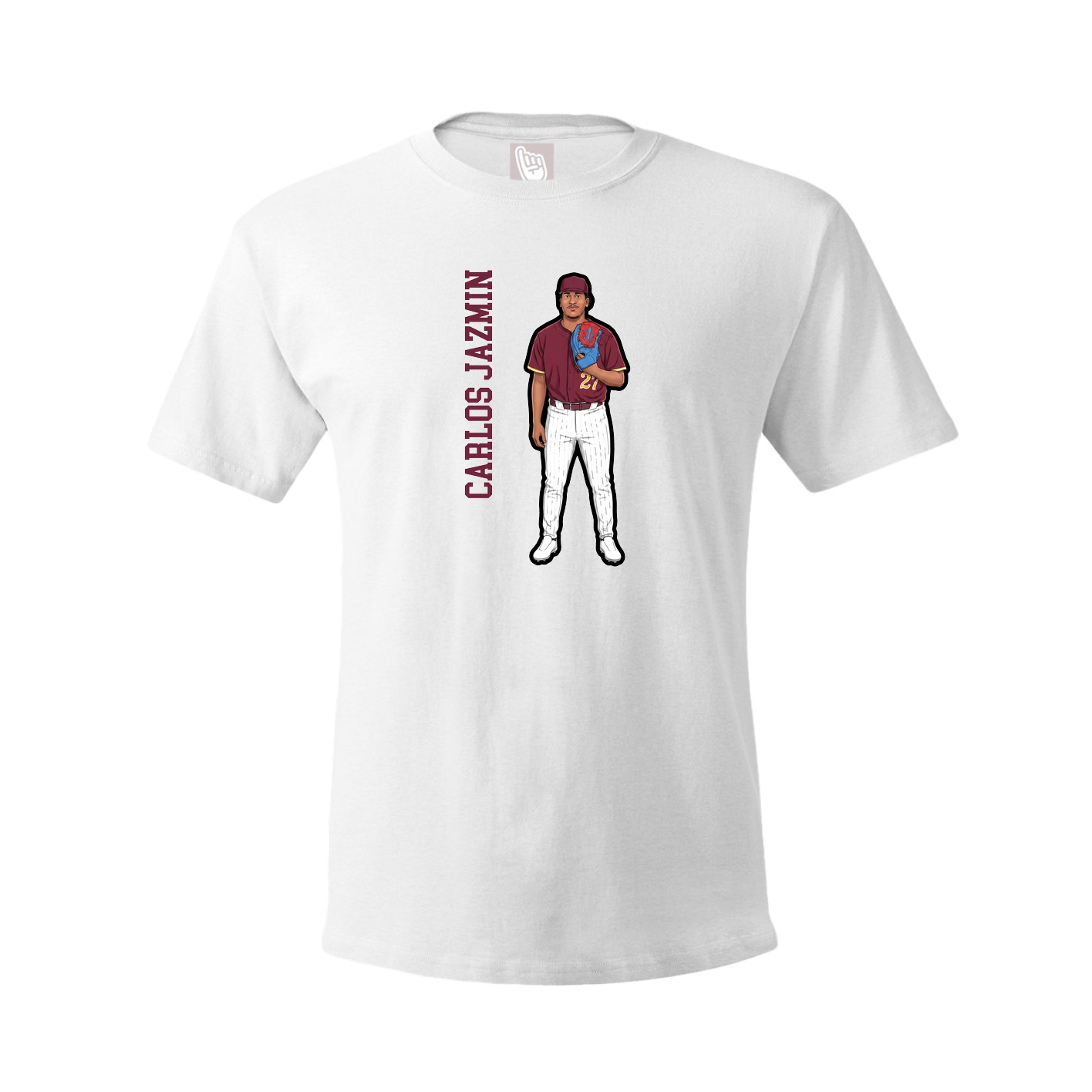 Youth Tee — Name Vertical in White