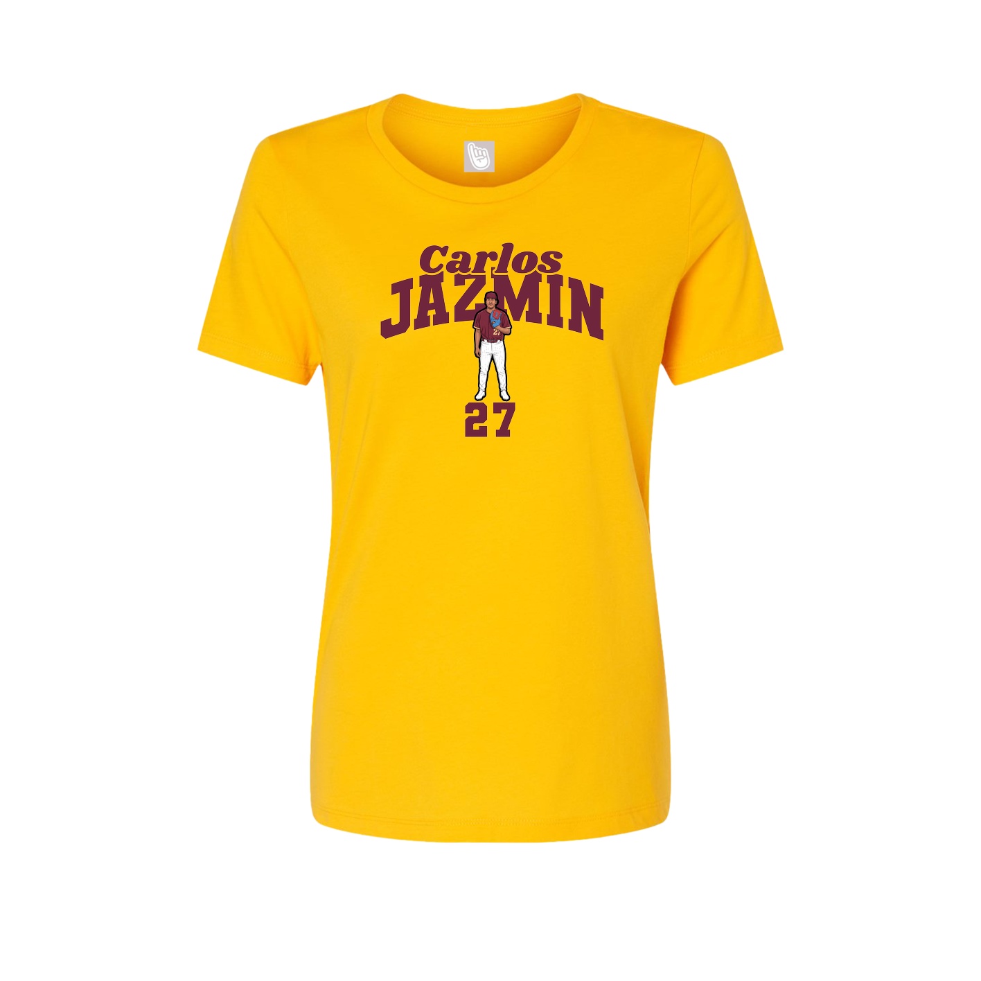 Fitted Women's Tee — Signature Arch in Gold