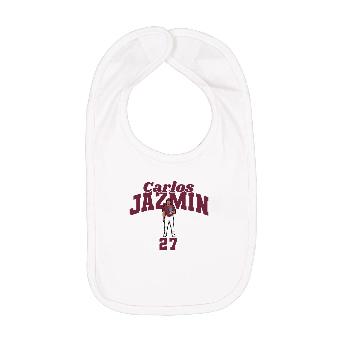 Infant Bib — Signature Arch in White