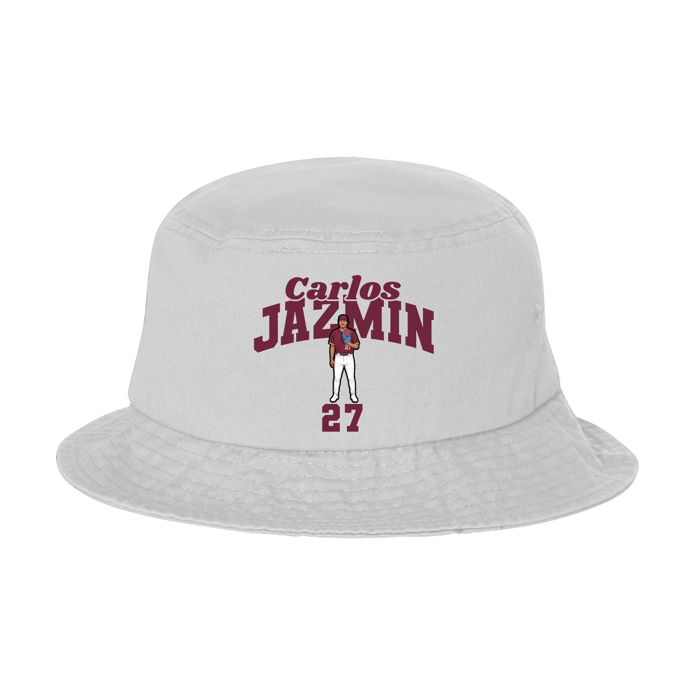 Bucket Cap — Signature Arch in White