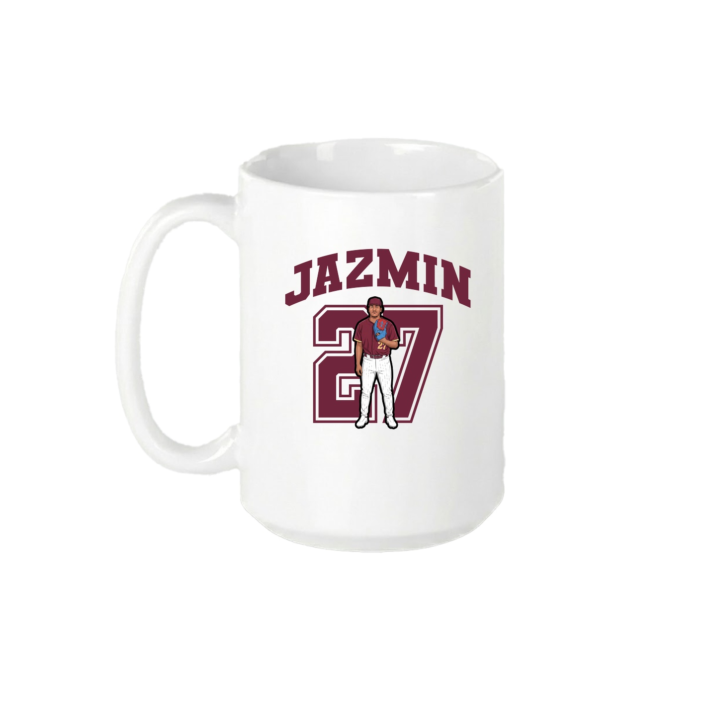 15oz Coffee Mug — Number in White
