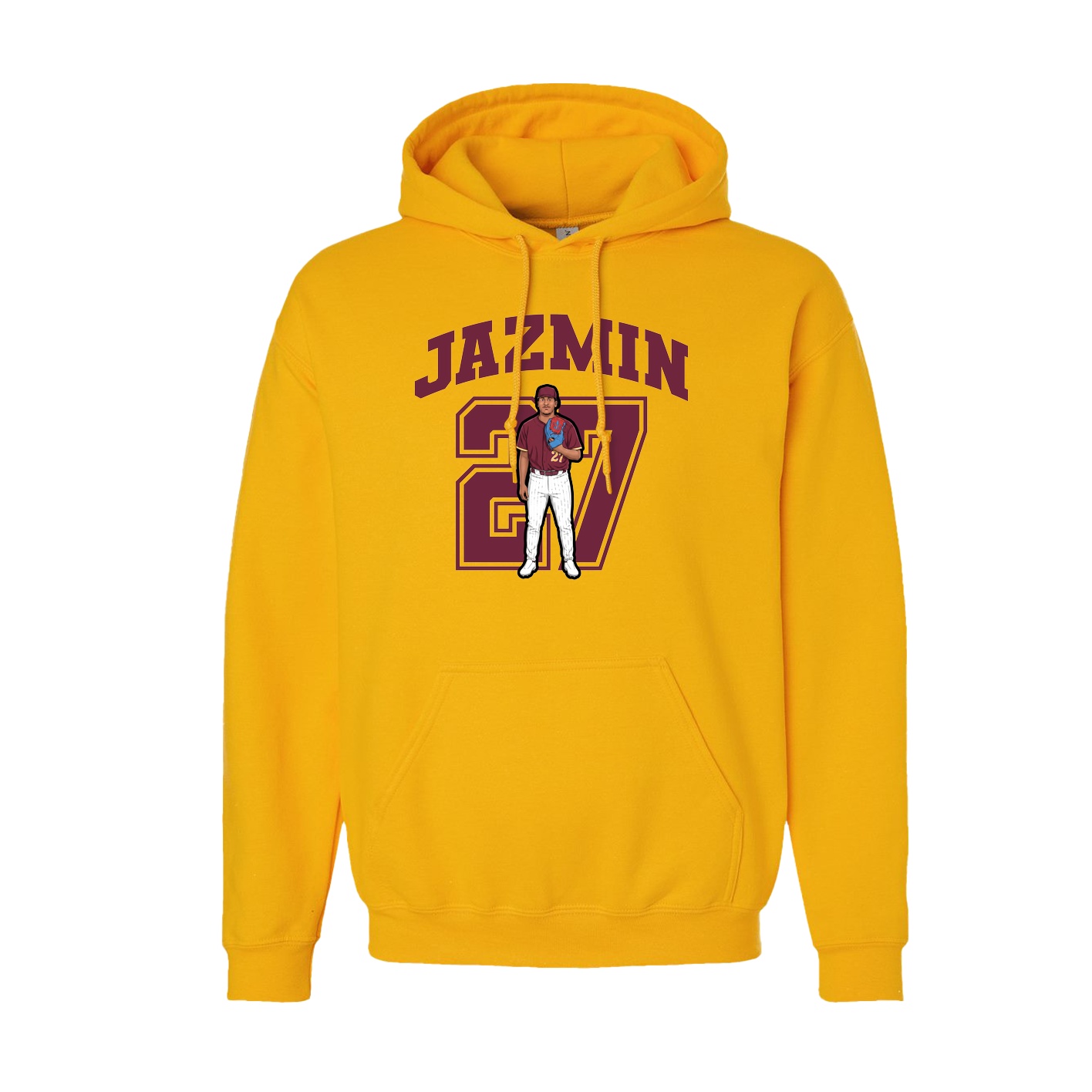 Hoodie — Number in Gold