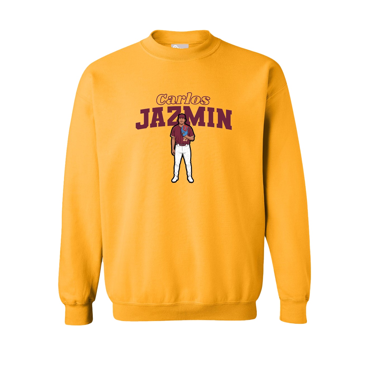 Fleece Crew — Name Arch in Gold