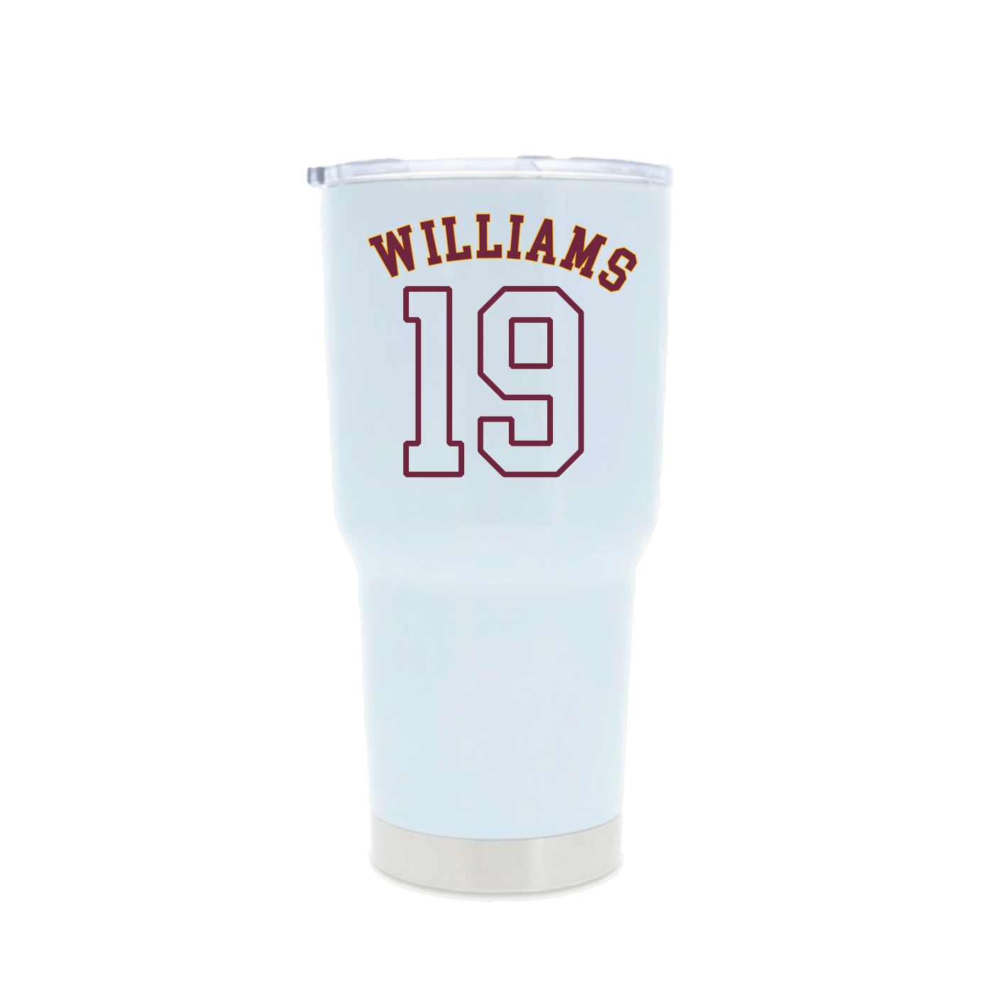 30oz Stainless Steel Tumbler — Shirsey Arch in White