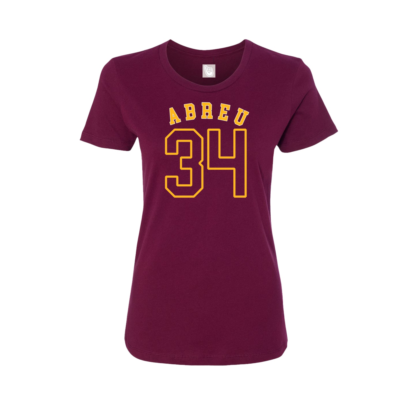 Fitted Women's Tee — Shirsey Arch in Maroon