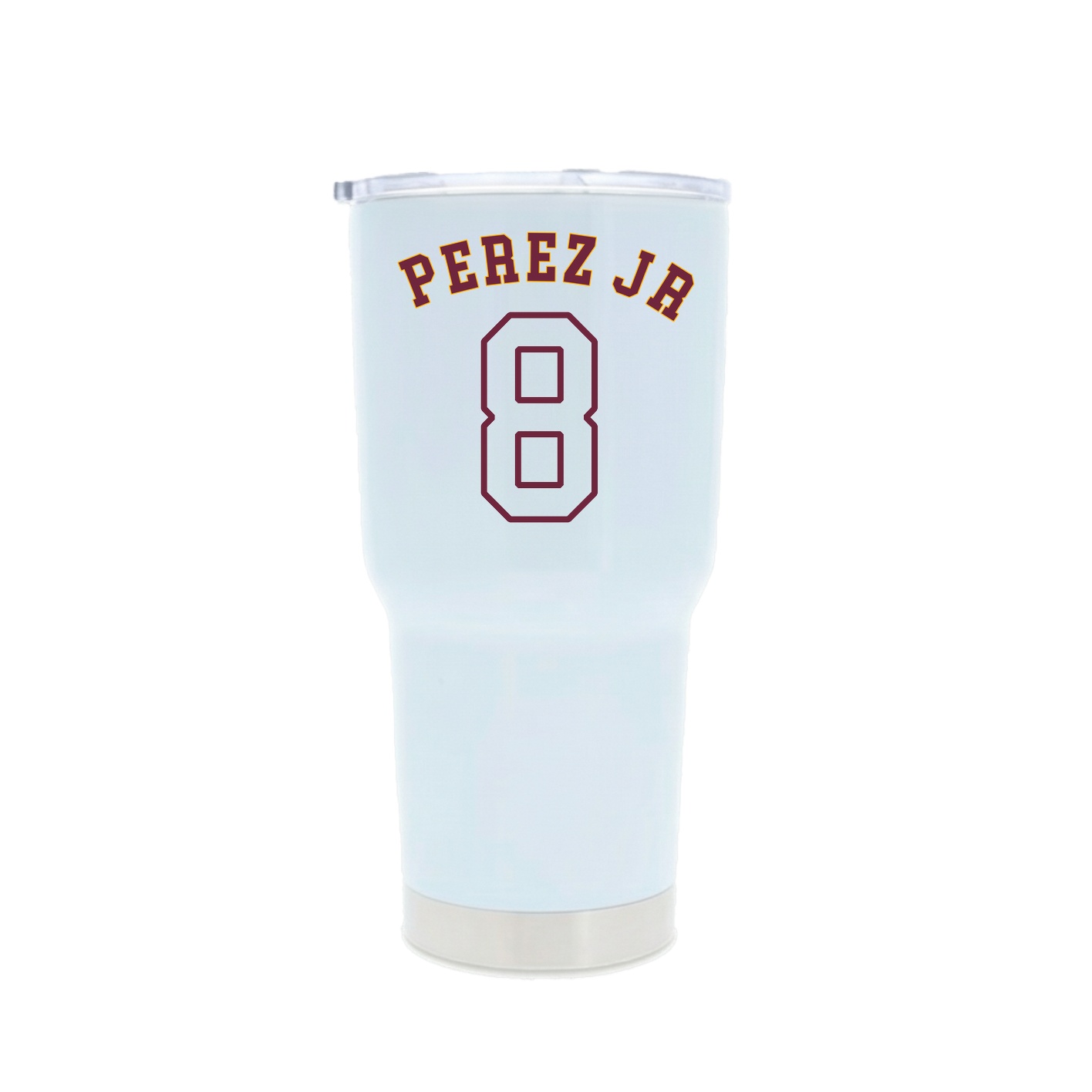 30oz Stainless Steel Tumbler — Shirsey Arch in White