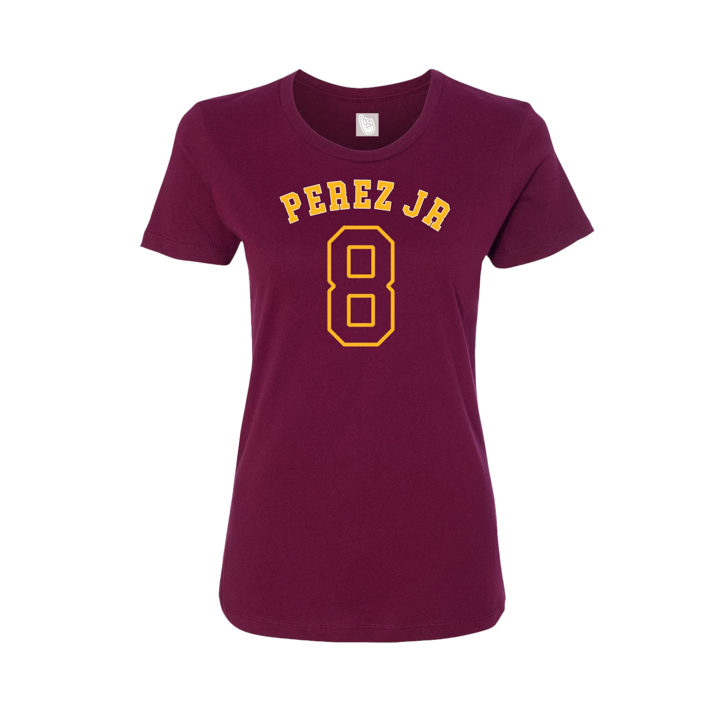 Fitted Women's Tee — Shirsey Arch in Maroon